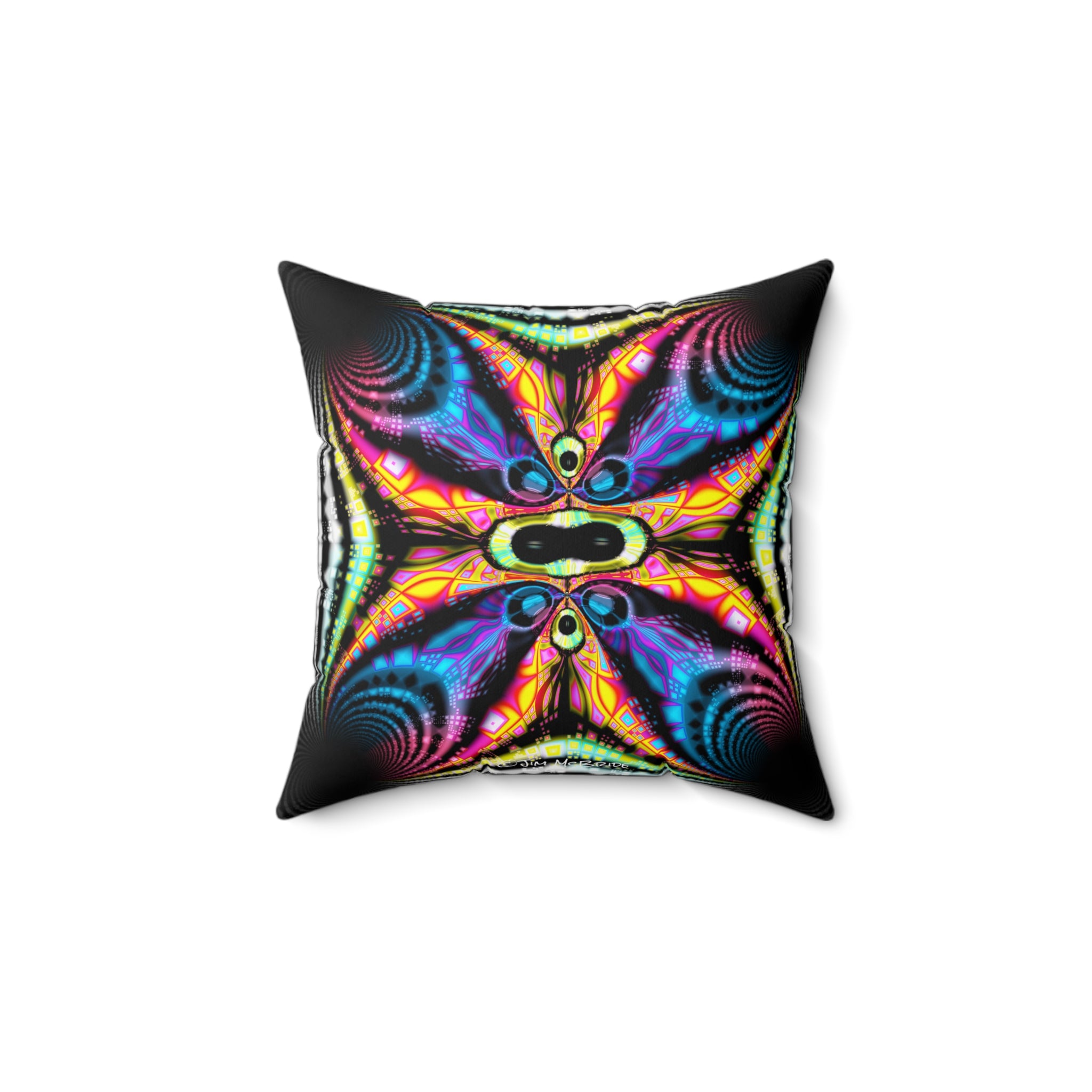 Fractal Art Pillow: Psychedelic Boho Decor