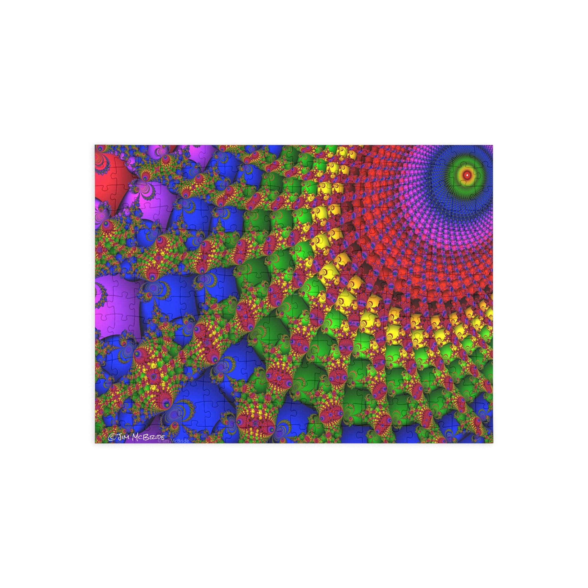Psychedelic Fractal Jigsaw Puzzle: Vibrant Colors, Fun Challenge (1000-Piece)