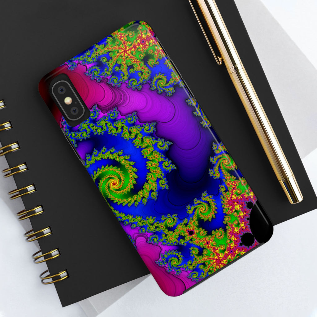 Psychedelic Fractal Tough Phone Case: Colorful Trippy Art