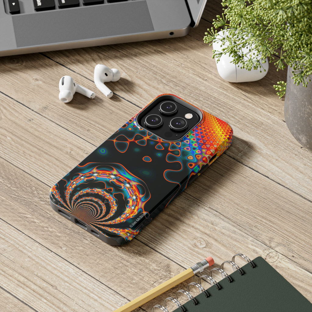 Psychedelic Fractal Tough Phone Case: Colorful Trippy Art