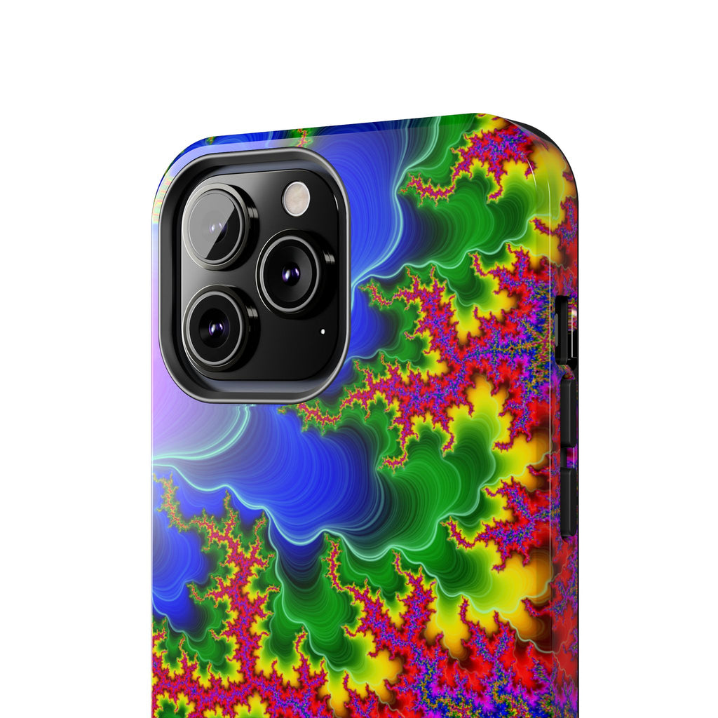 Psychedelic Fractal Tough Phone Case: Colorful Trippy Art