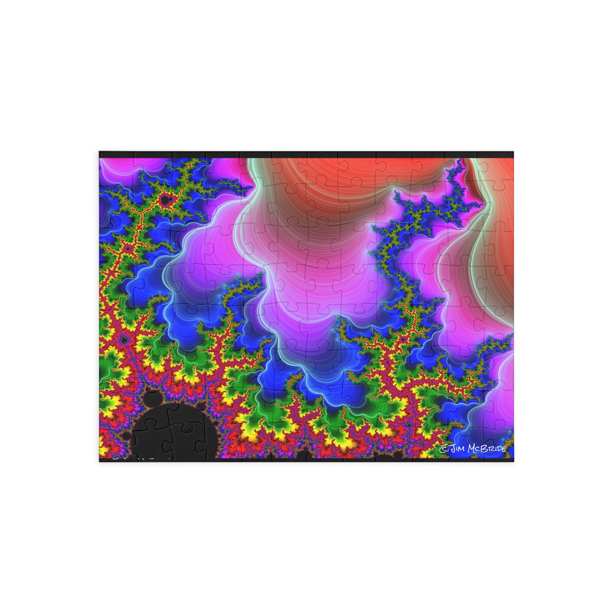 Psychedelic Fractal Jigsaw Puzzle: Vibrant Colors, Fun Challenge (1000-Piece)