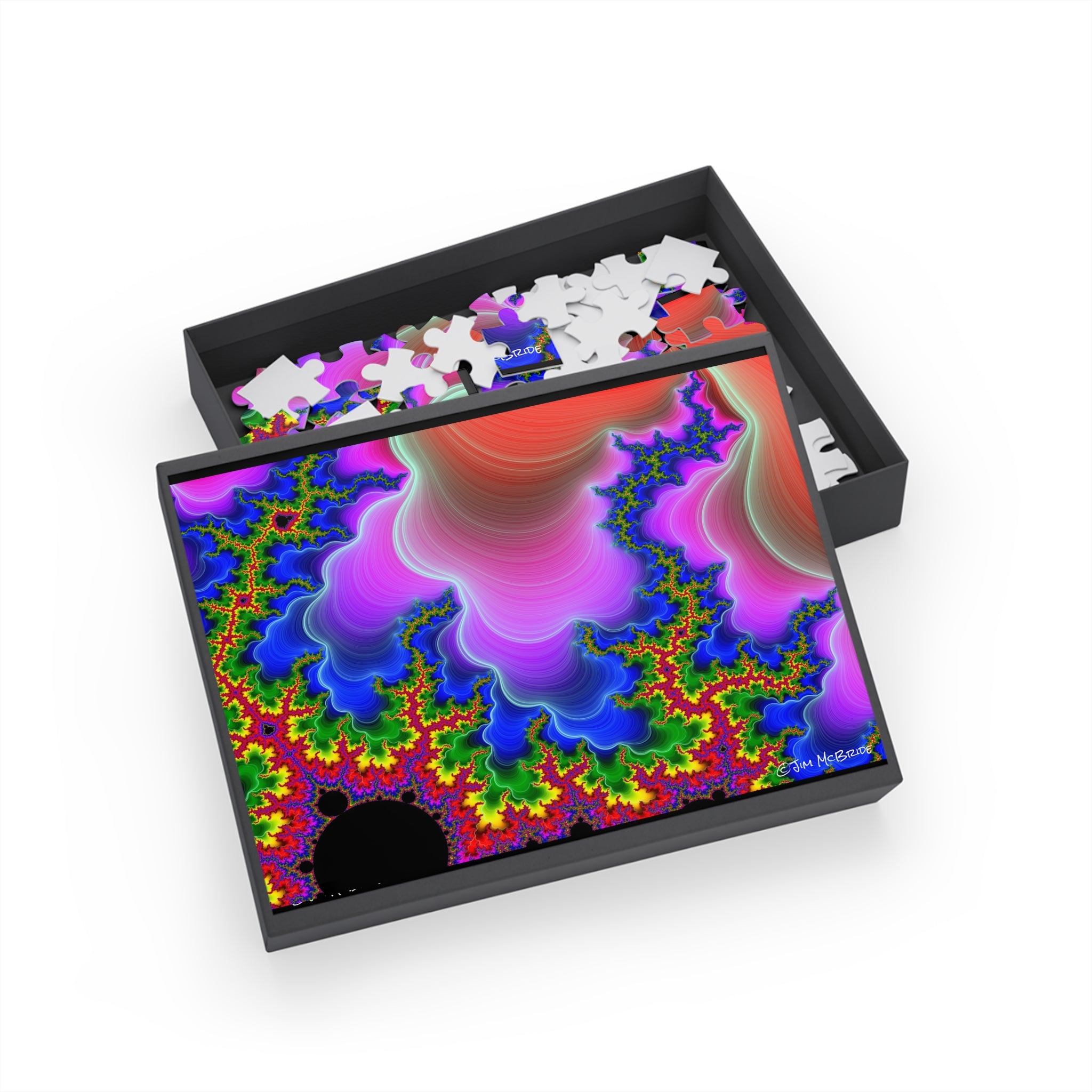 Psychedelic Fractal Jigsaw Puzzle: Vibrant Colors, Fun Challenge (1000-Piece)