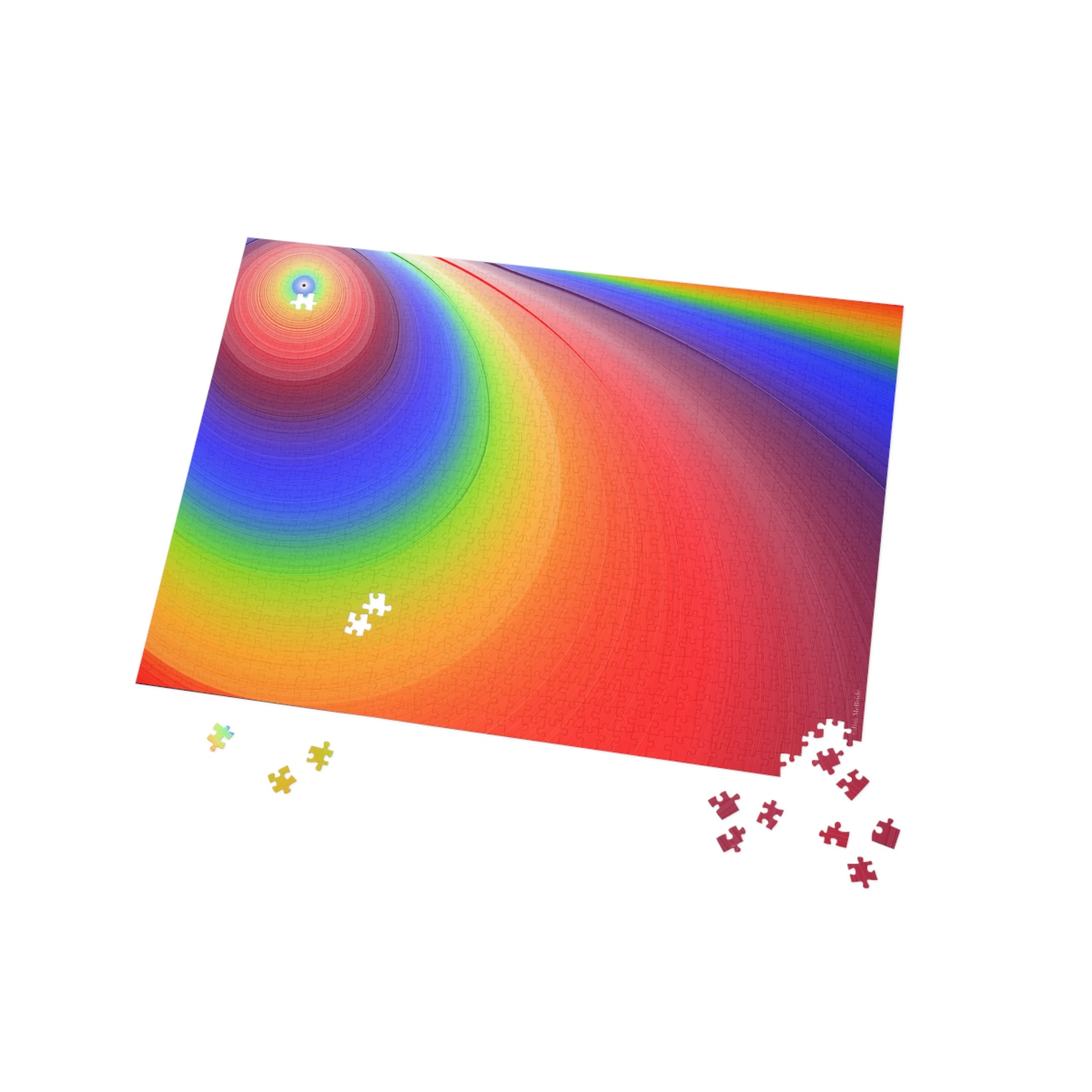 Psychedelic Fractal Jigsaw Puzzle: Vibrant Colors, Fun Challenge (1000-Piece)