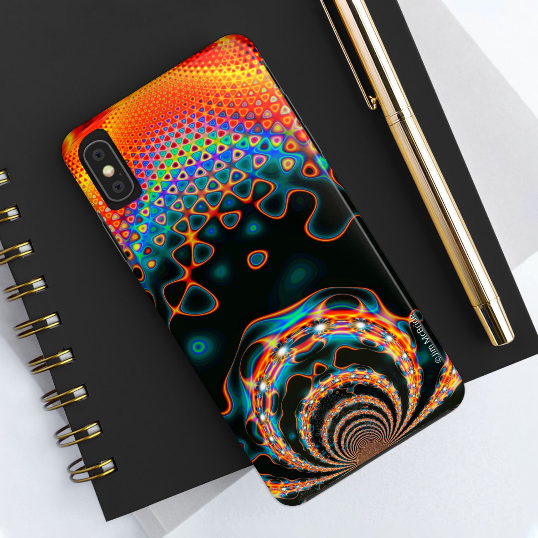 Psychedelic Fractal Tough Phone Case: Colorful Trippy Art