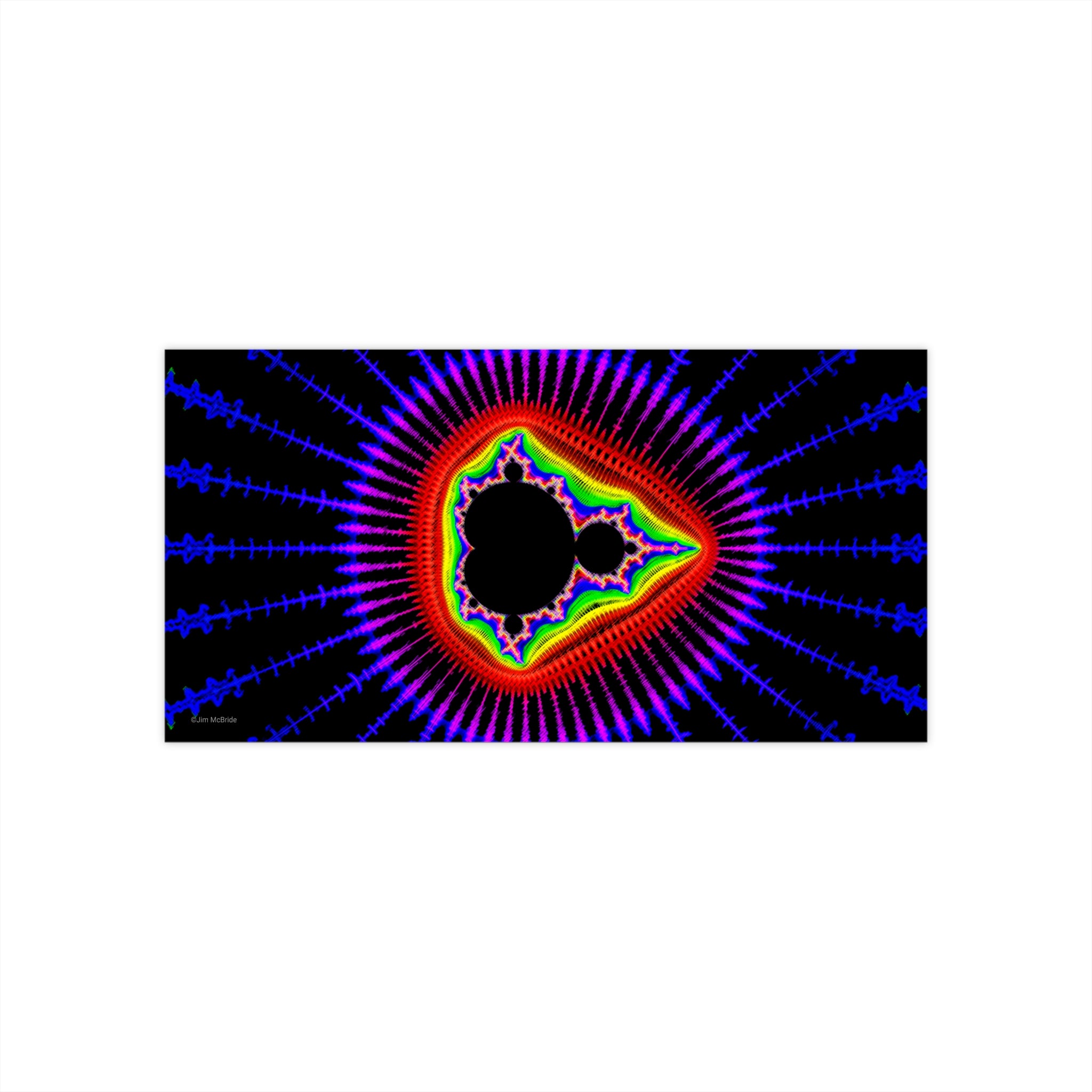 Fractal Bumper Sticker: Trippy Abstract Art, Waterproof Vinyl