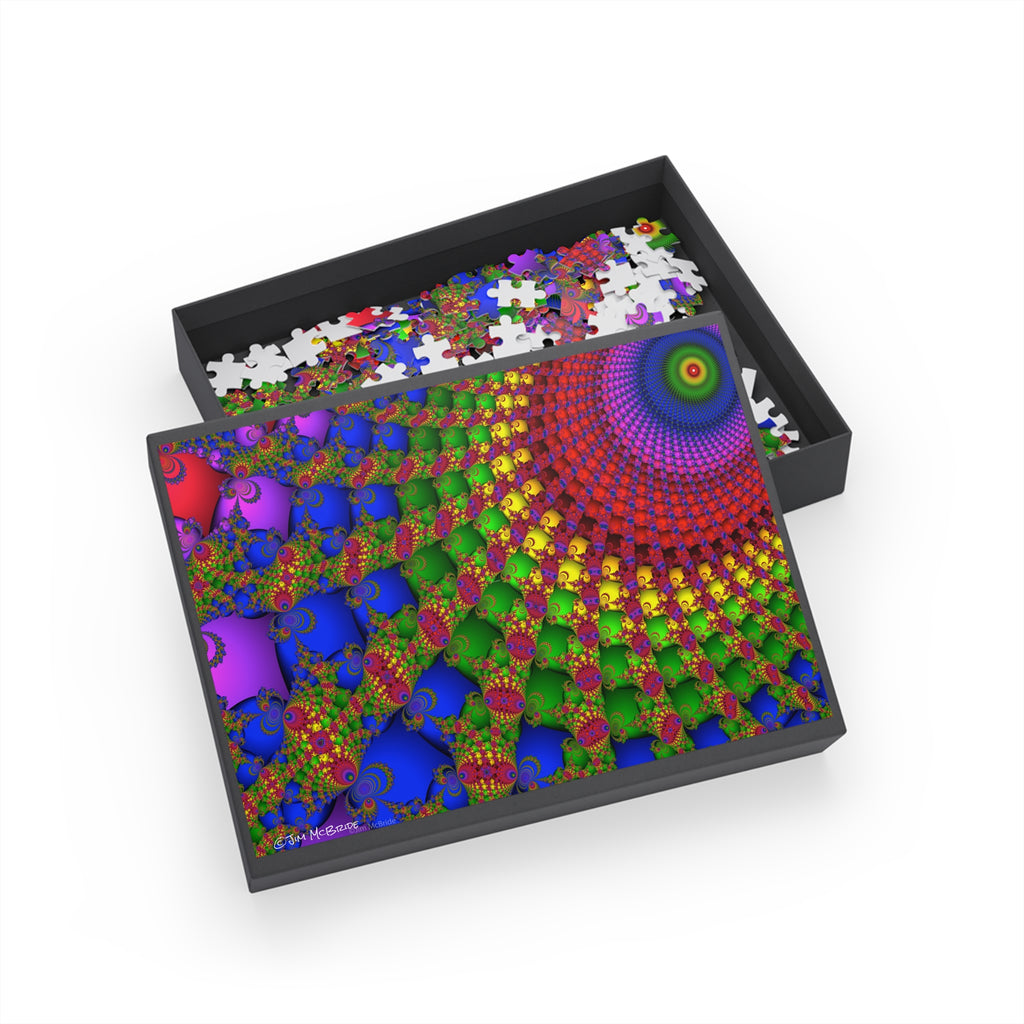 Psychedelic Fractal Jigsaw Puzzle: Vibrant Colors, Fun Challenge (1000-Piece)