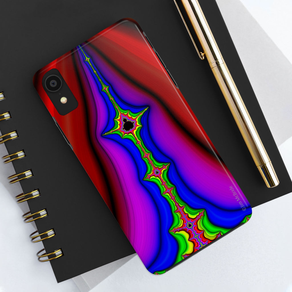 Psychedelic Fractal Tough Phone Case: Colorful Trippy Art