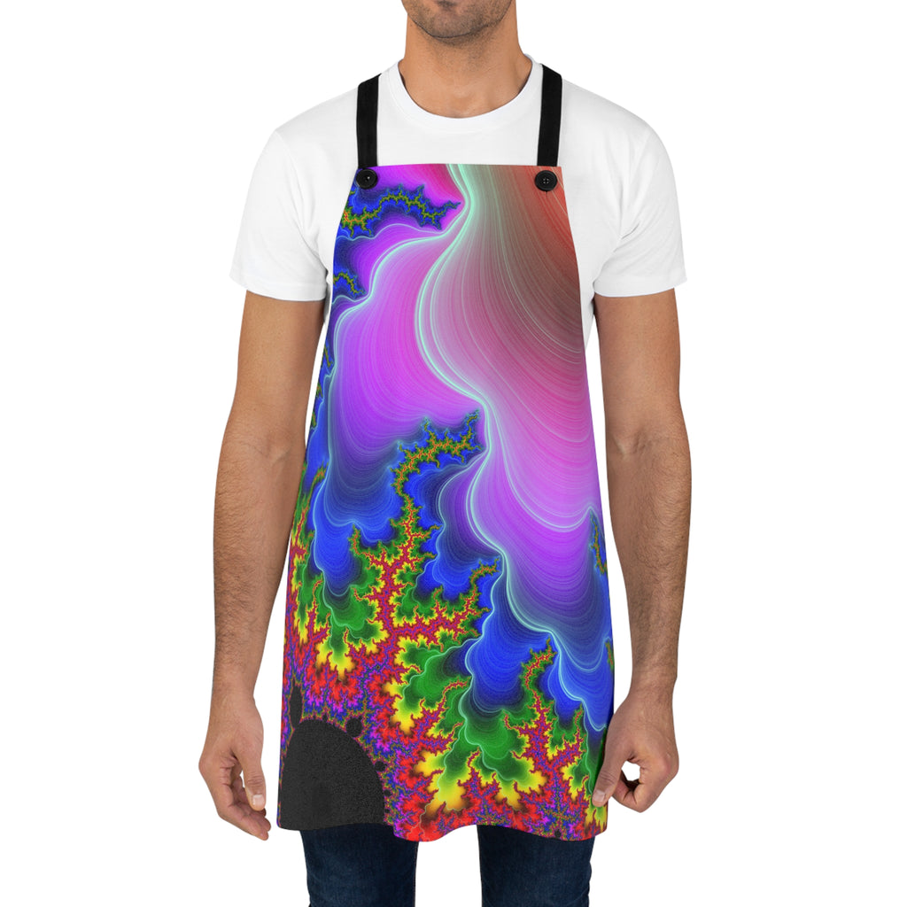 Fractal Art Apron: Colorful Psychedelic Kitchen Decor