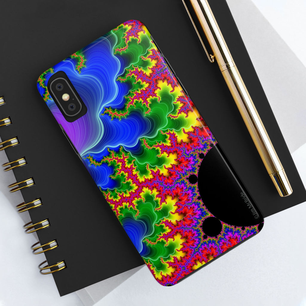 Psychedelic Fractal Tough Phone Case: Colorful Trippy Art
