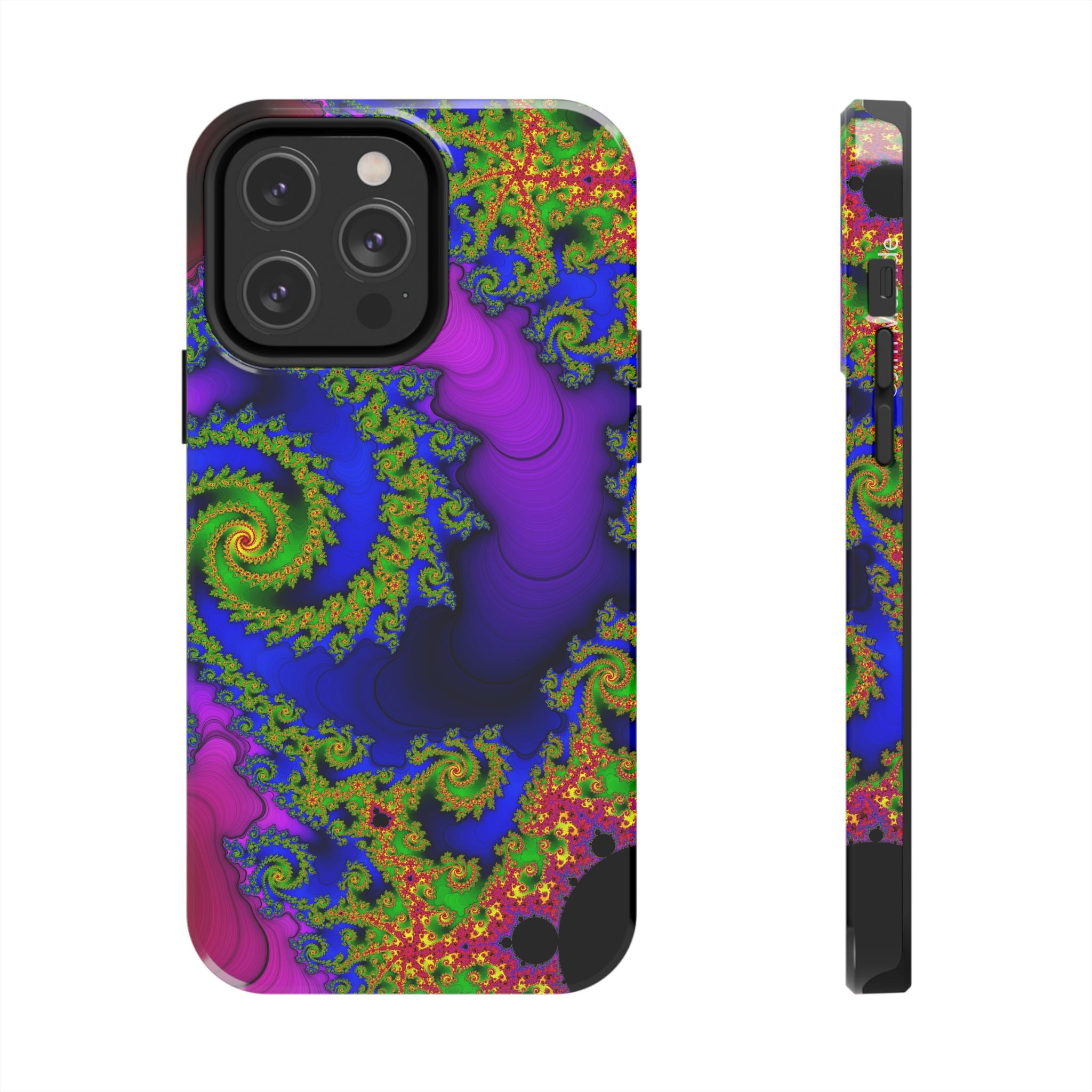 Psychedelic Fractal Tough Phone Case: Colorful Trippy Art
