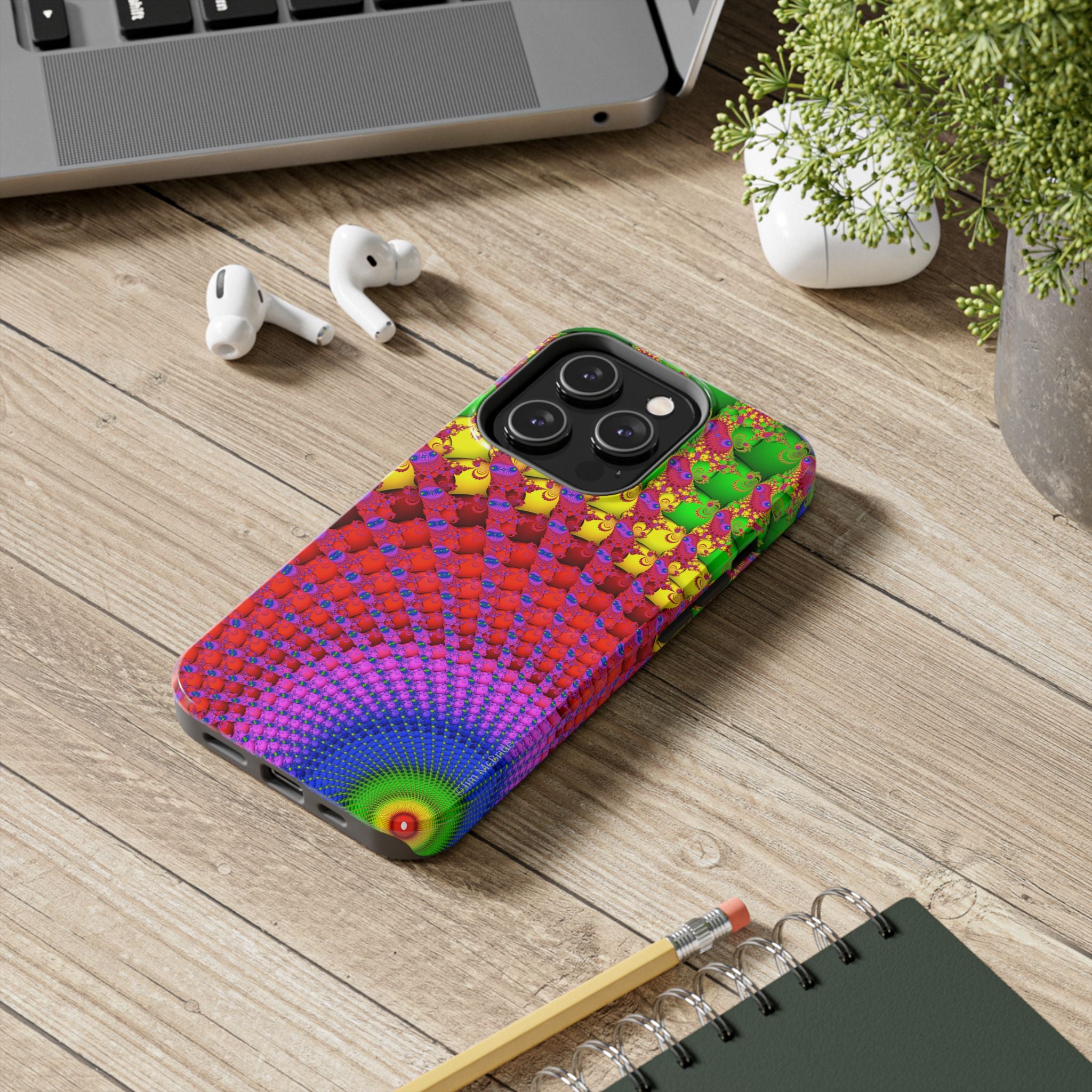 Psychedelic Fractal Tough Phone Case: Colorful Trippy Art