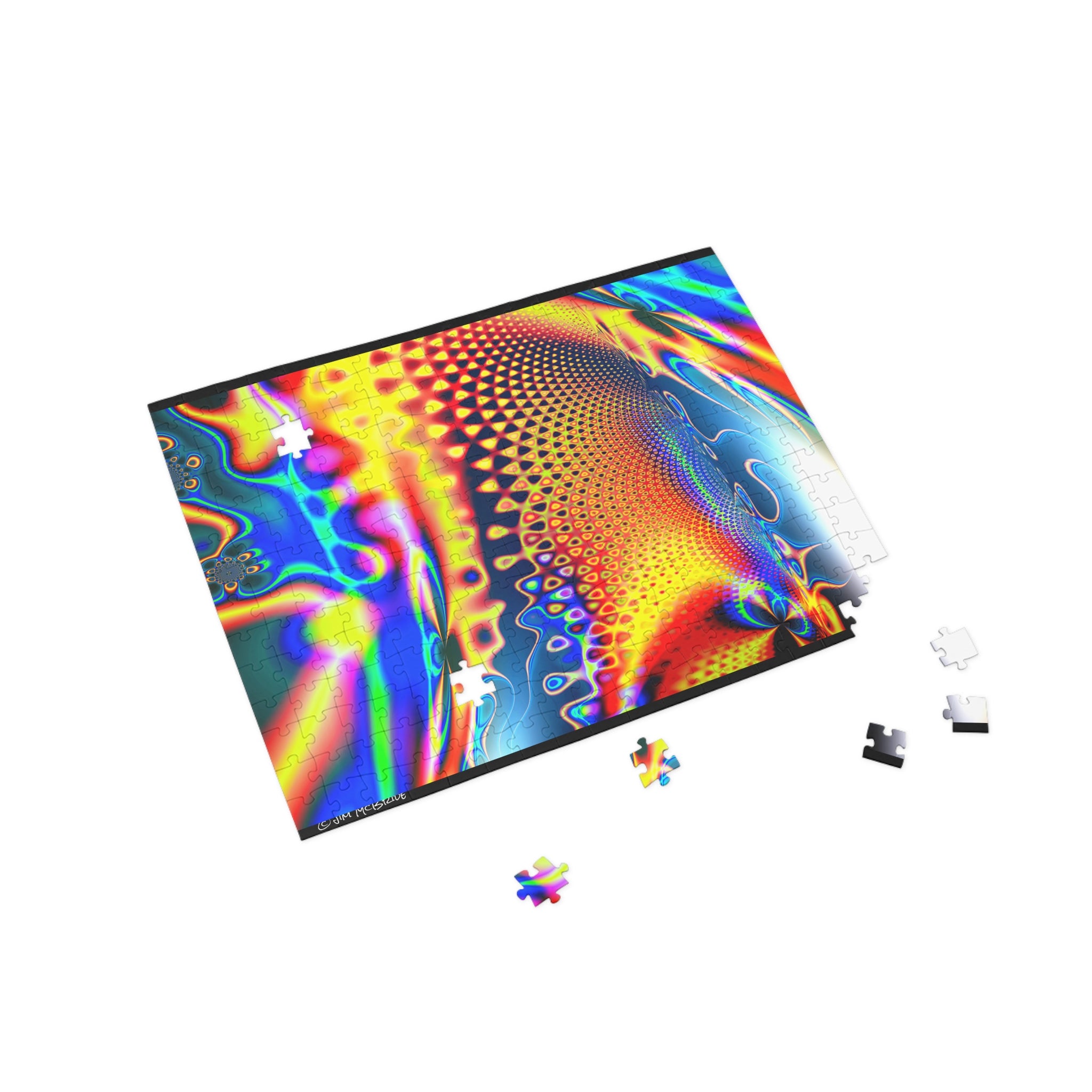Psychedelic Fractal Jigsaw Puzzle: Vibrant Colors, Fun Challenge (1000-Piece)
