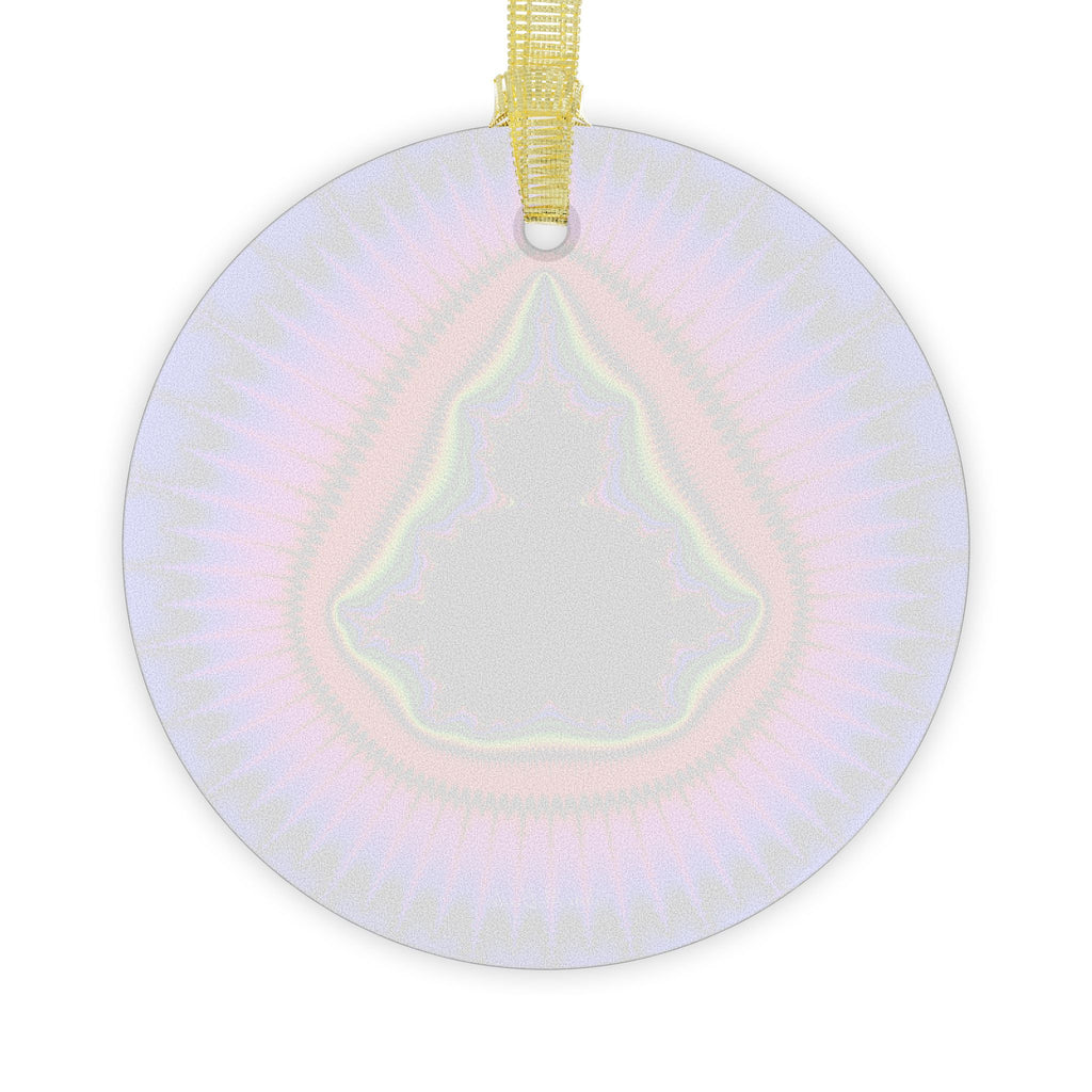 Fractal Glass Christmas Ornament: Psychedelic Mandelbrot Tree Decor