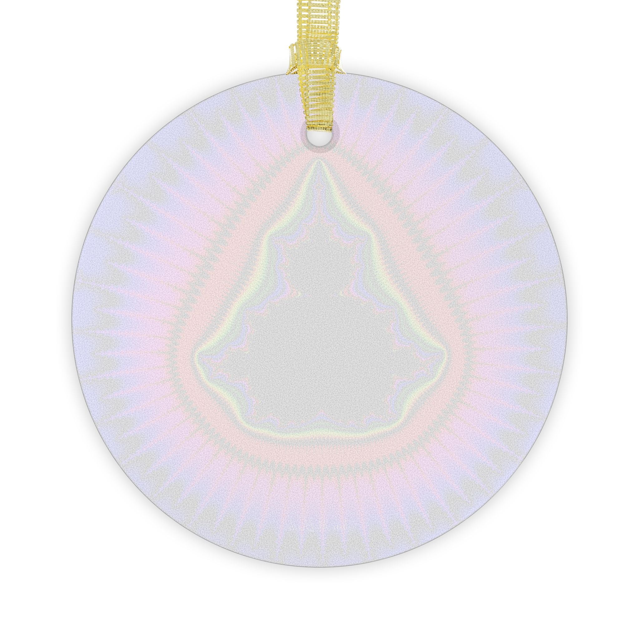 Fractal Glass Christmas Ornament: Psychedelic Mandelbrot Tree Decor