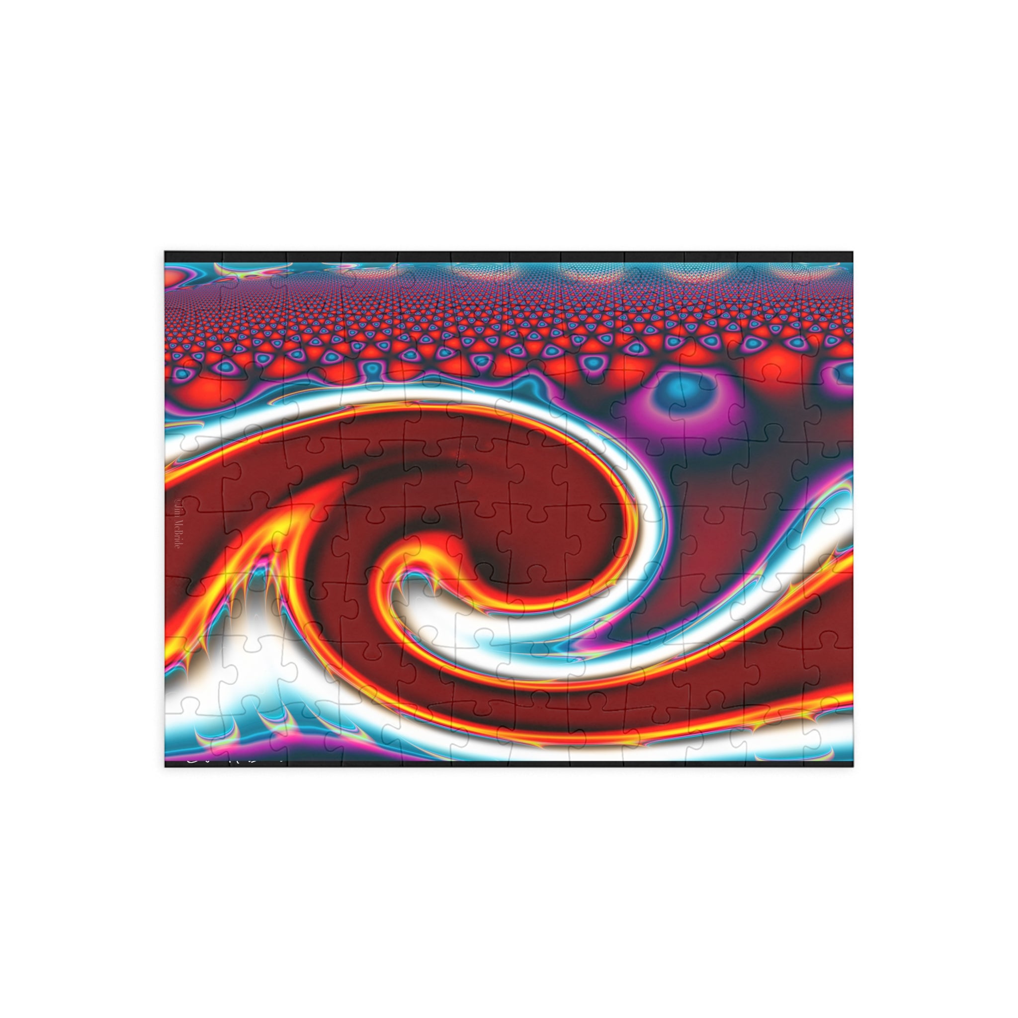 Psychedelic Fractal Jigsaw Puzzle: Vibrant Colors, Fun Challenge (1000-Piece)