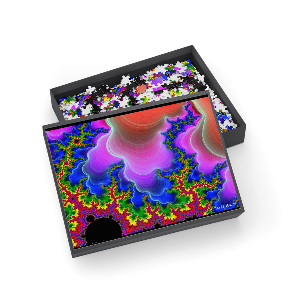 Psychedelic Fractal Jigsaw Puzzle: Vibrant Colors, Fun Challenge (1000-Piece)