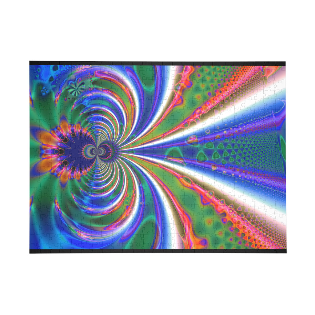 Psychedelic Fractal Jigsaw Puzzle: Vibrant Colors, Fun Challenge (1000-Piece)