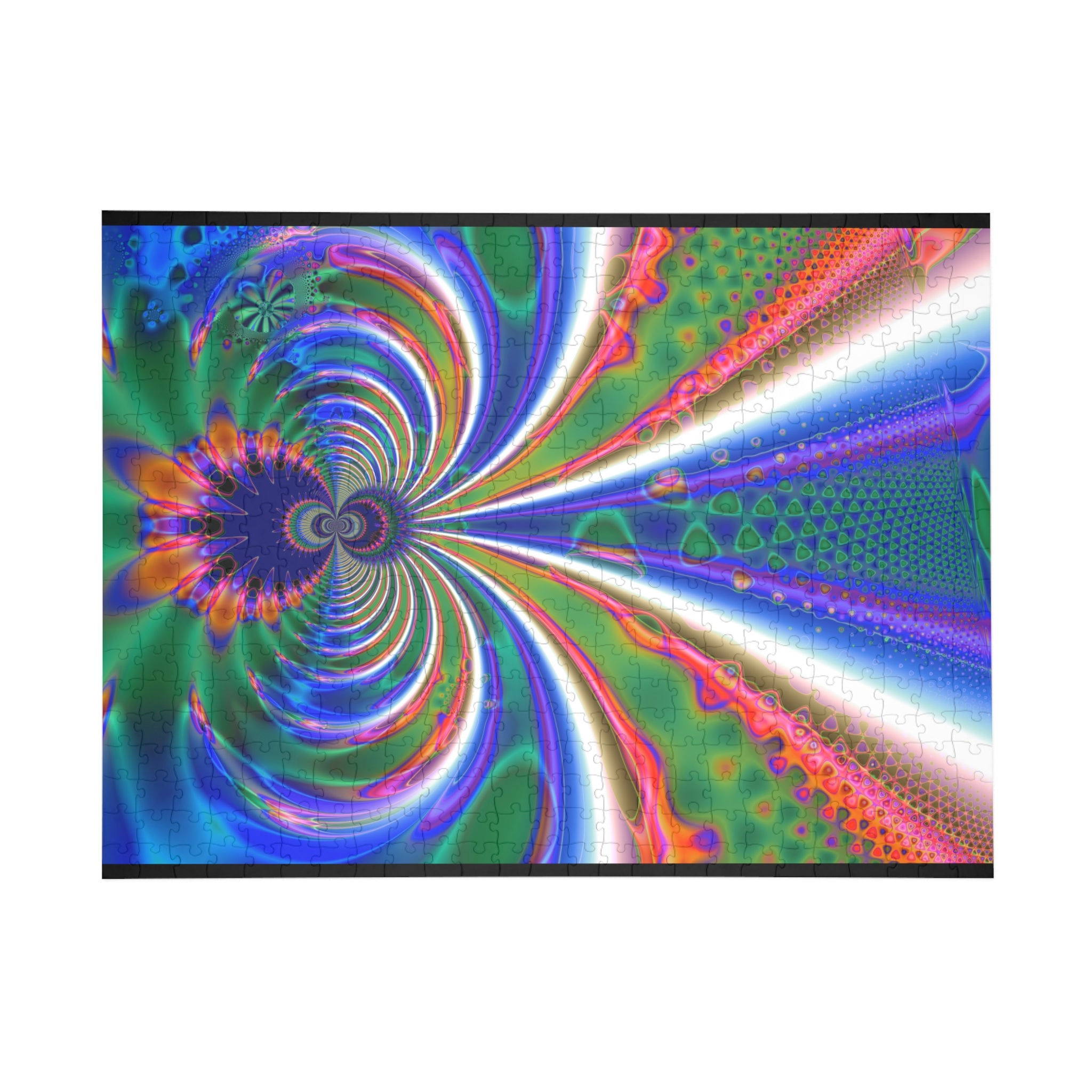 Psychedelic Fractal Jigsaw Puzzle: Vibrant Colors, Fun Challenge (1000-Piece)