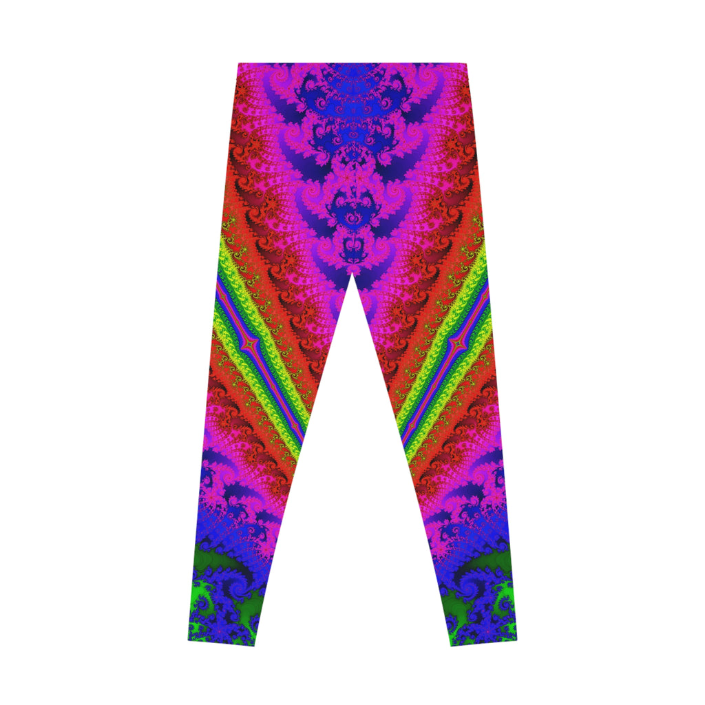 Fractal Art Leggings: Colorful Stretchy Comfy Pants