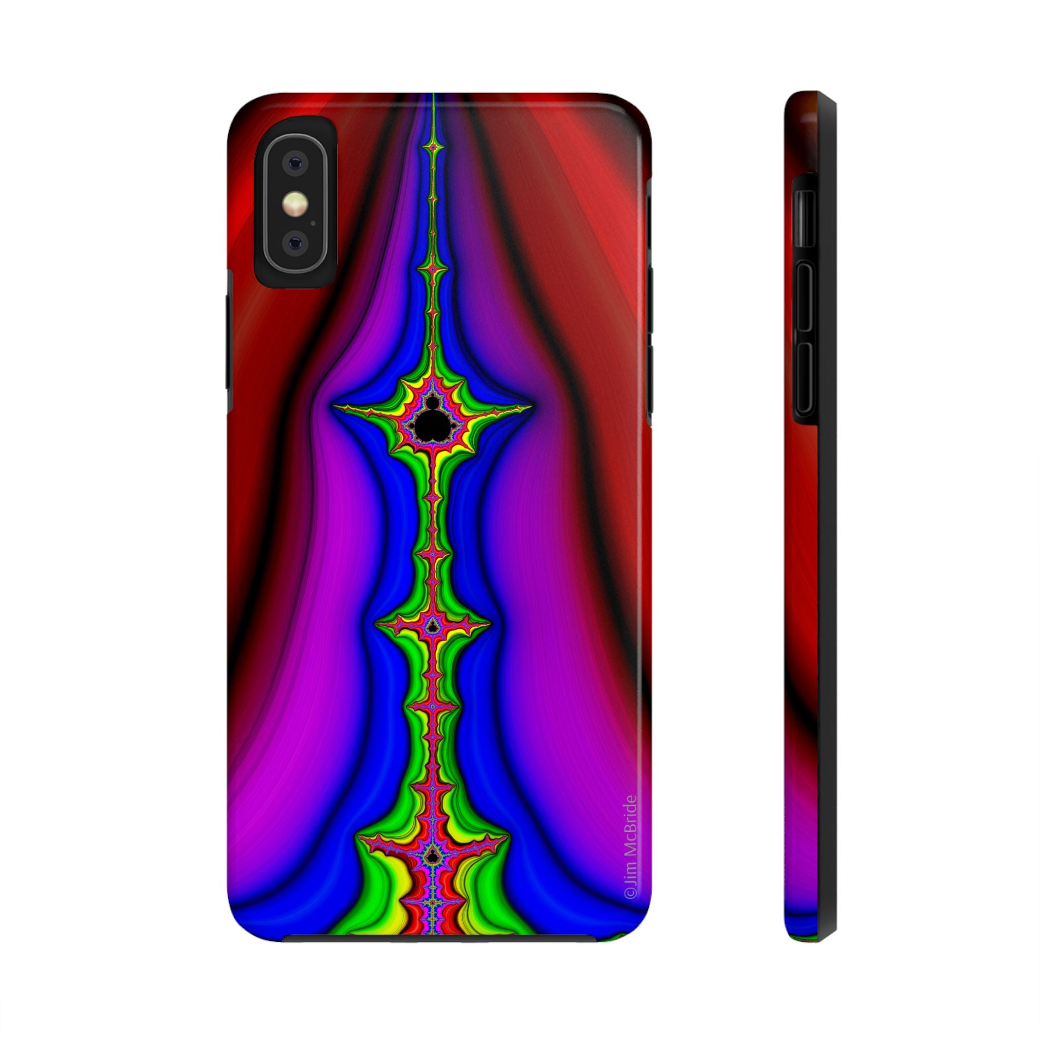 Psychedelic Fractal Tough Phone Case: Colorful Trippy Art
