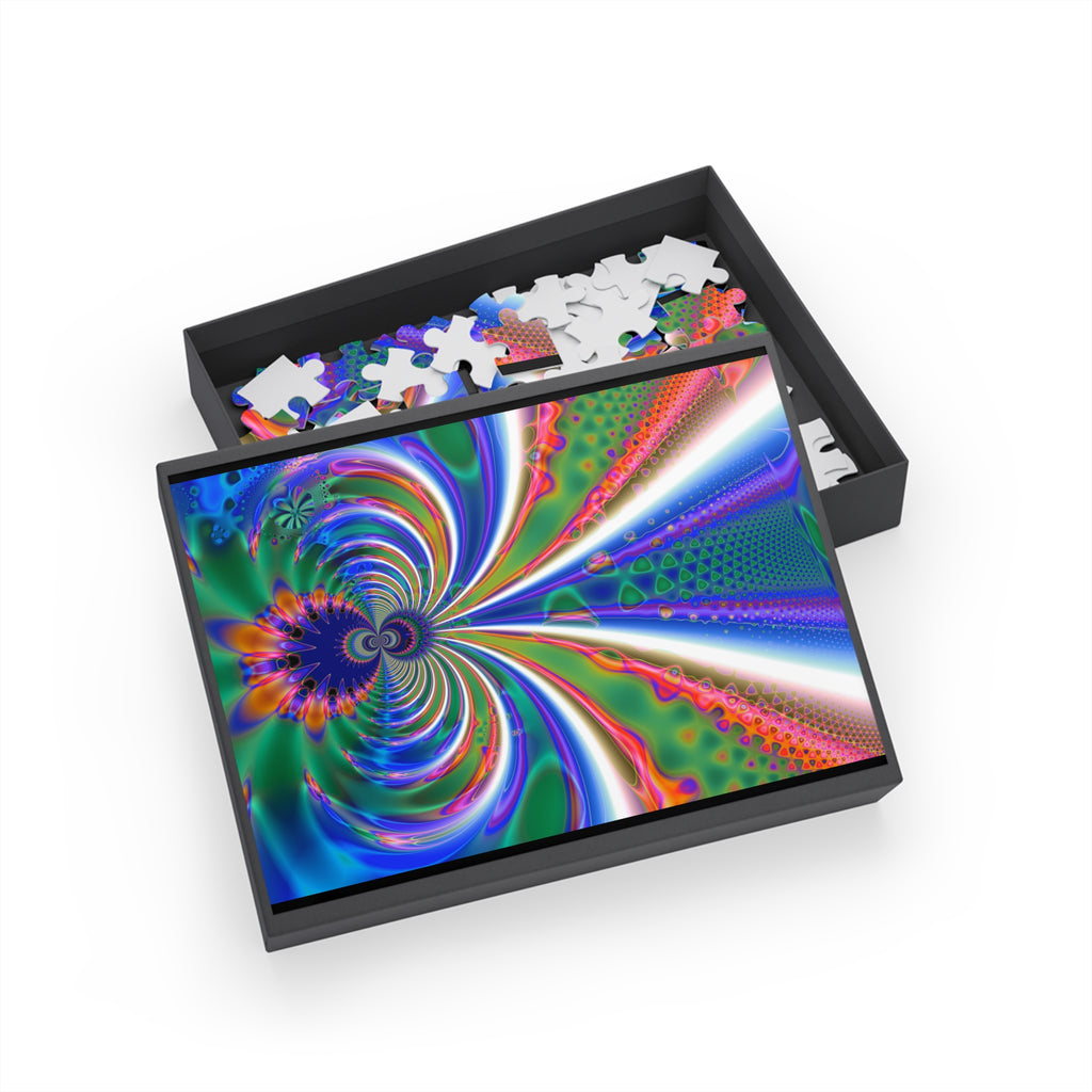 Psychedelic Fractal Jigsaw Puzzle: Vibrant Colors, Fun Challenge (1000-Piece)