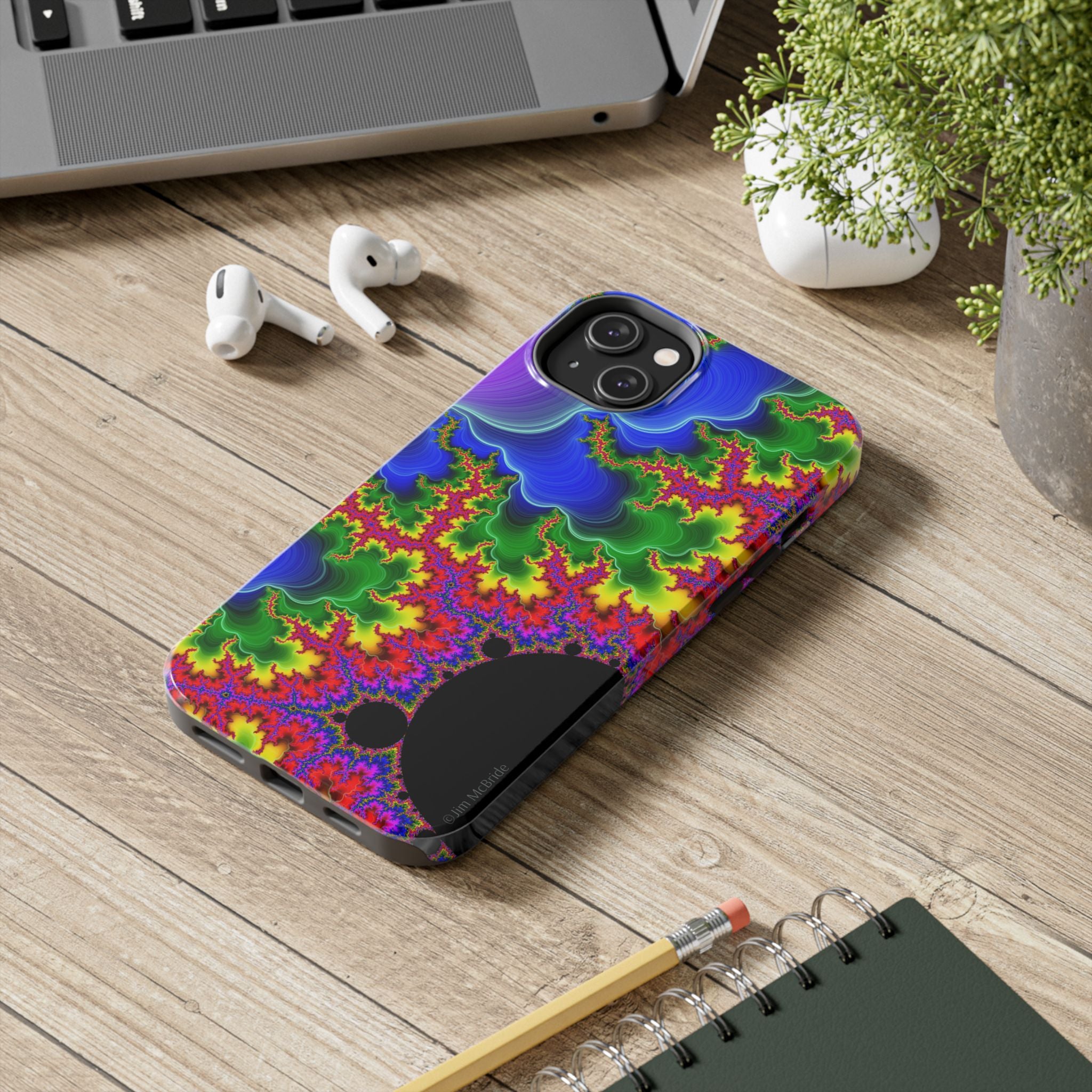 Psychedelic Fractal Tough Phone Case: Colorful Trippy Art