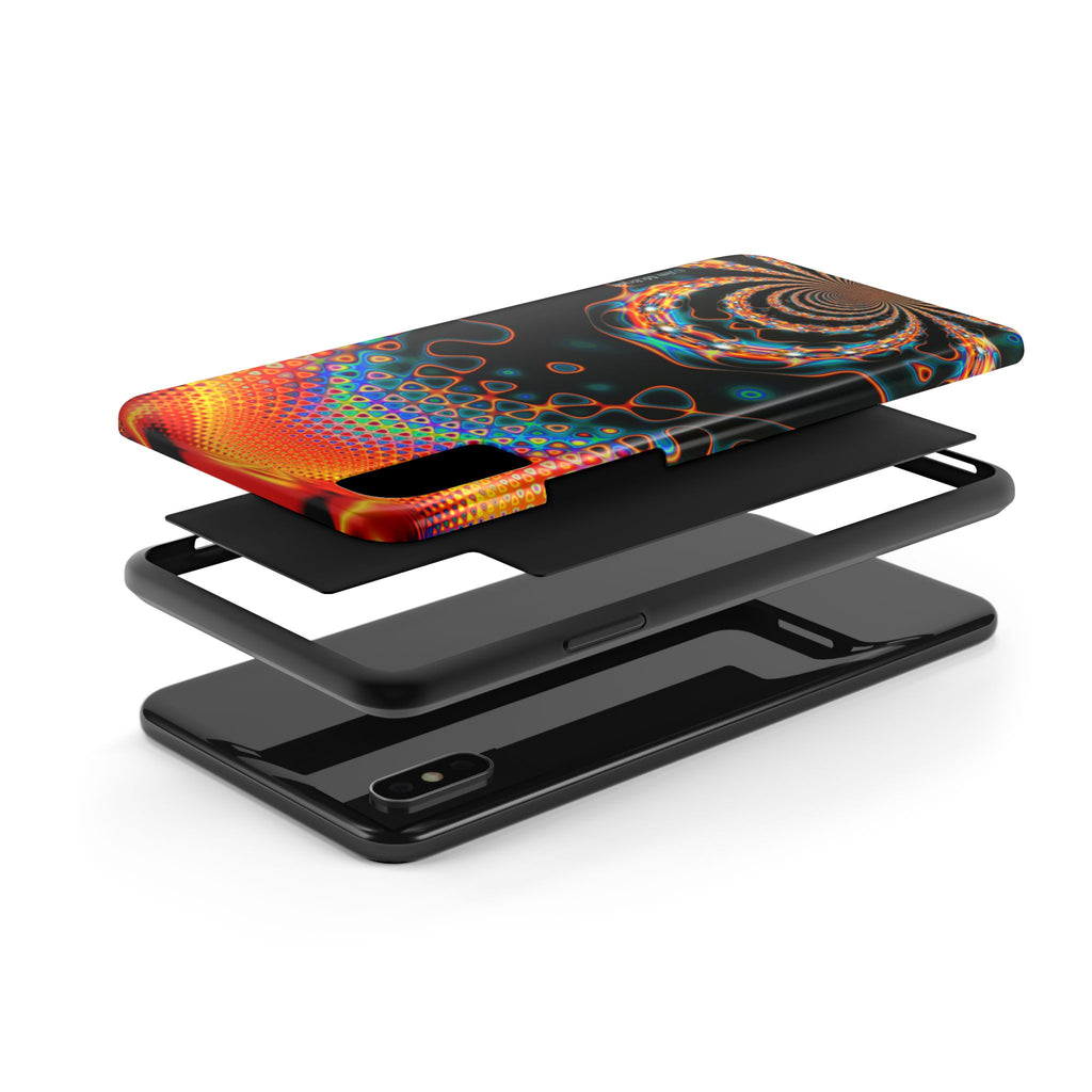 Psychedelic Fractal Tough Phone Case: Colorful Trippy Art