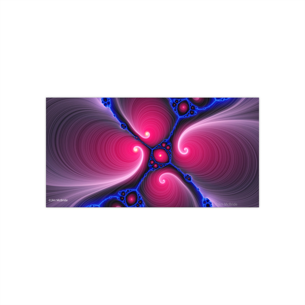 Fractal Bumper Sticker: Trippy Abstract Art, Waterproof Vinyl