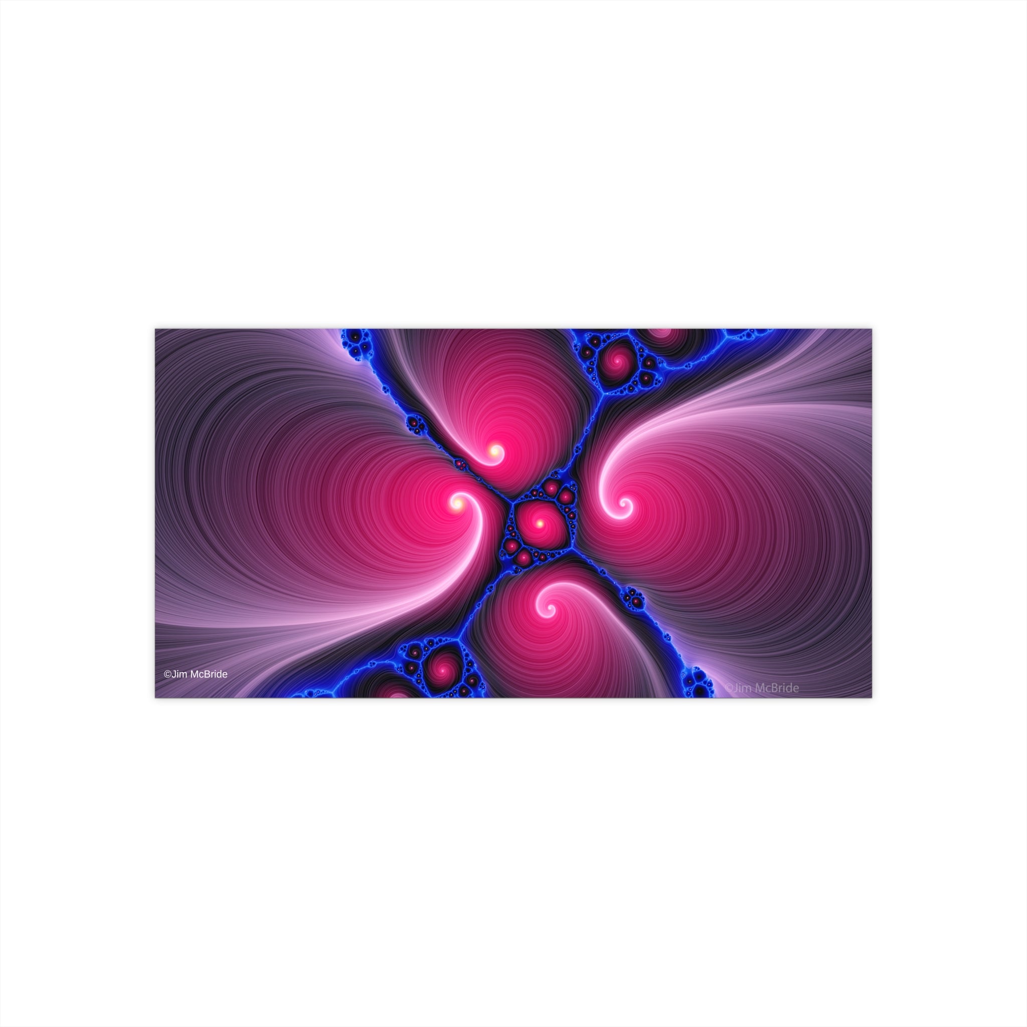 Fractal Bumper Sticker: Trippy Abstract Art, Waterproof Vinyl