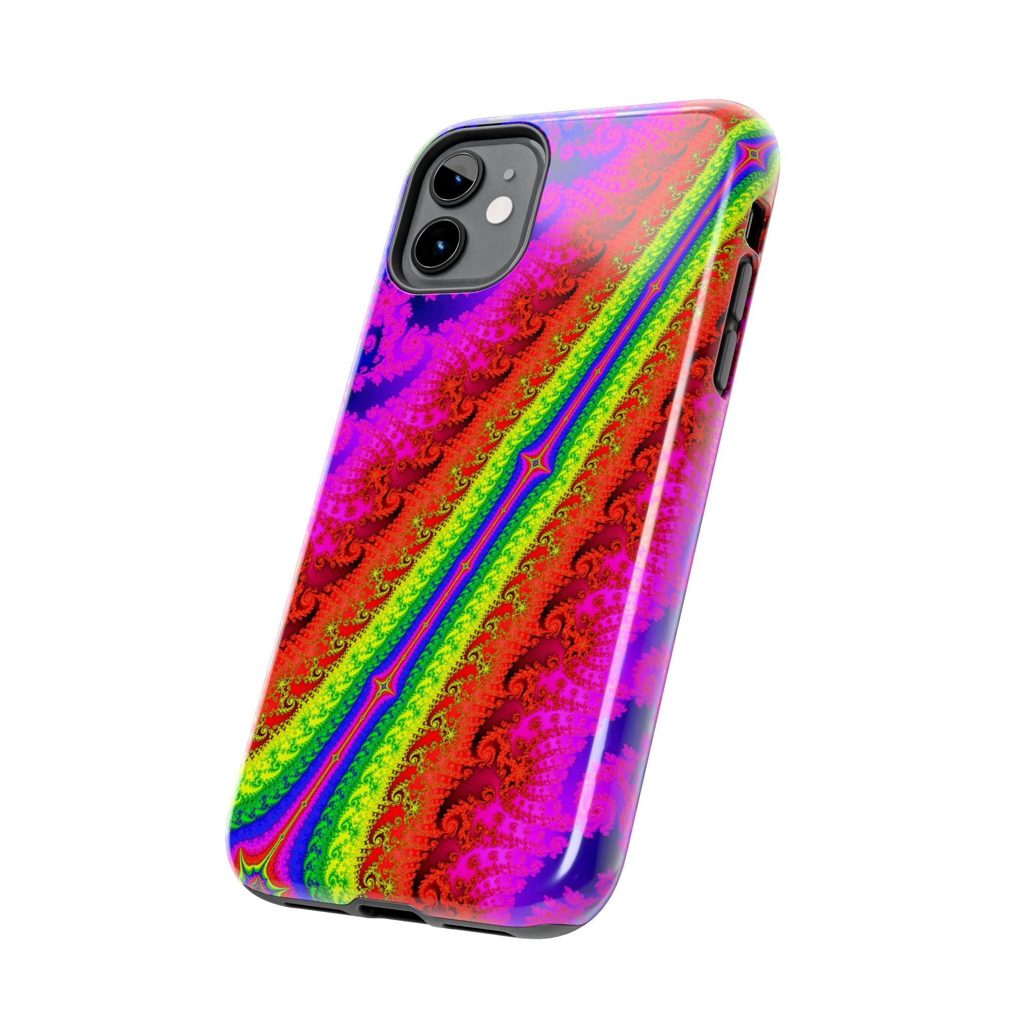 Psychedelic Fractal Tough Phone Case: Colorful Trippy Art