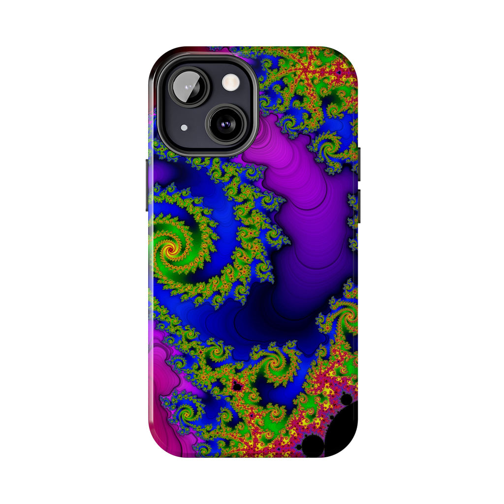 Psychedelic Fractal Tough Phone Case: Colorful Trippy Art