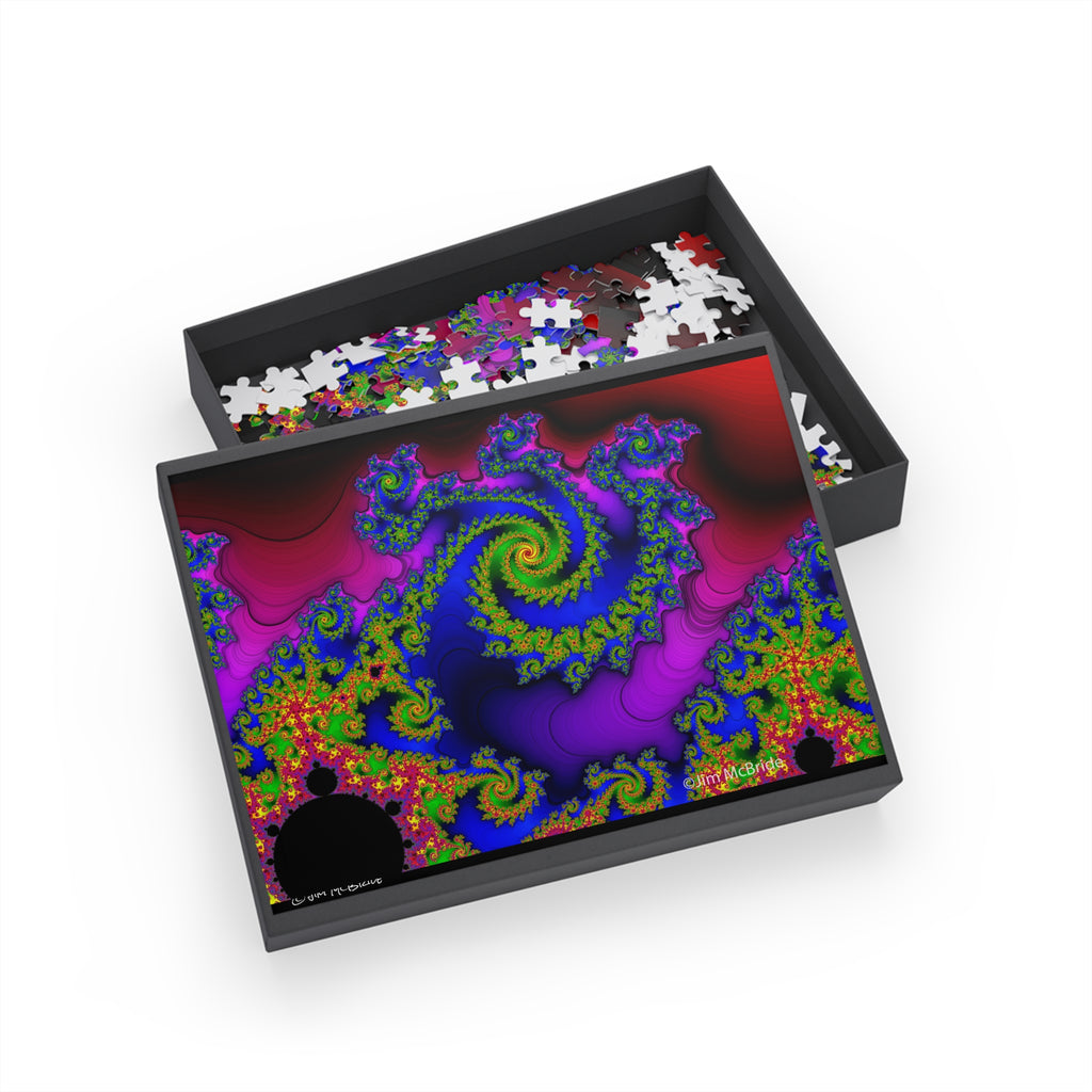 Psychedelic Fractal Jigsaw Puzzle: Vibrant Colors, Fun Challenge (1000-Piece)