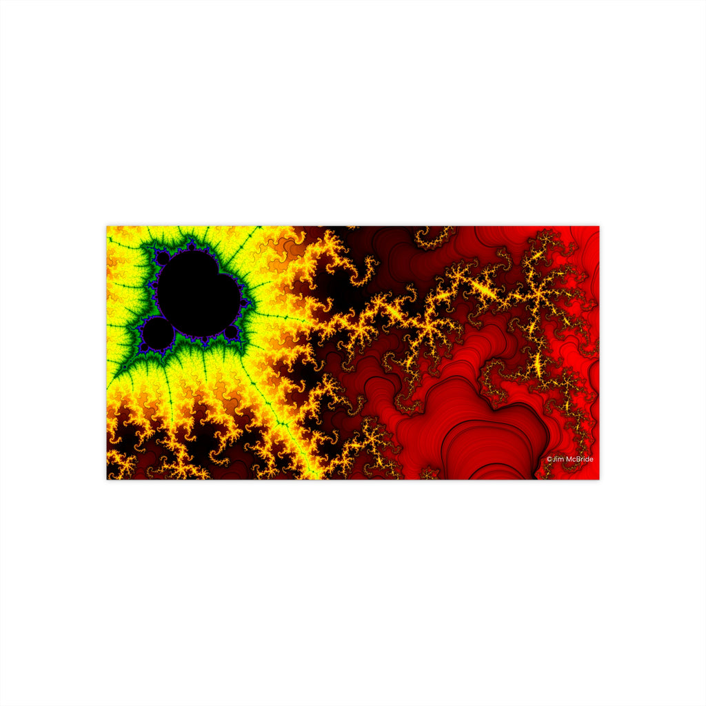 Fractal Bumper Sticker: Trippy Abstract Art, Waterproof Vinyl