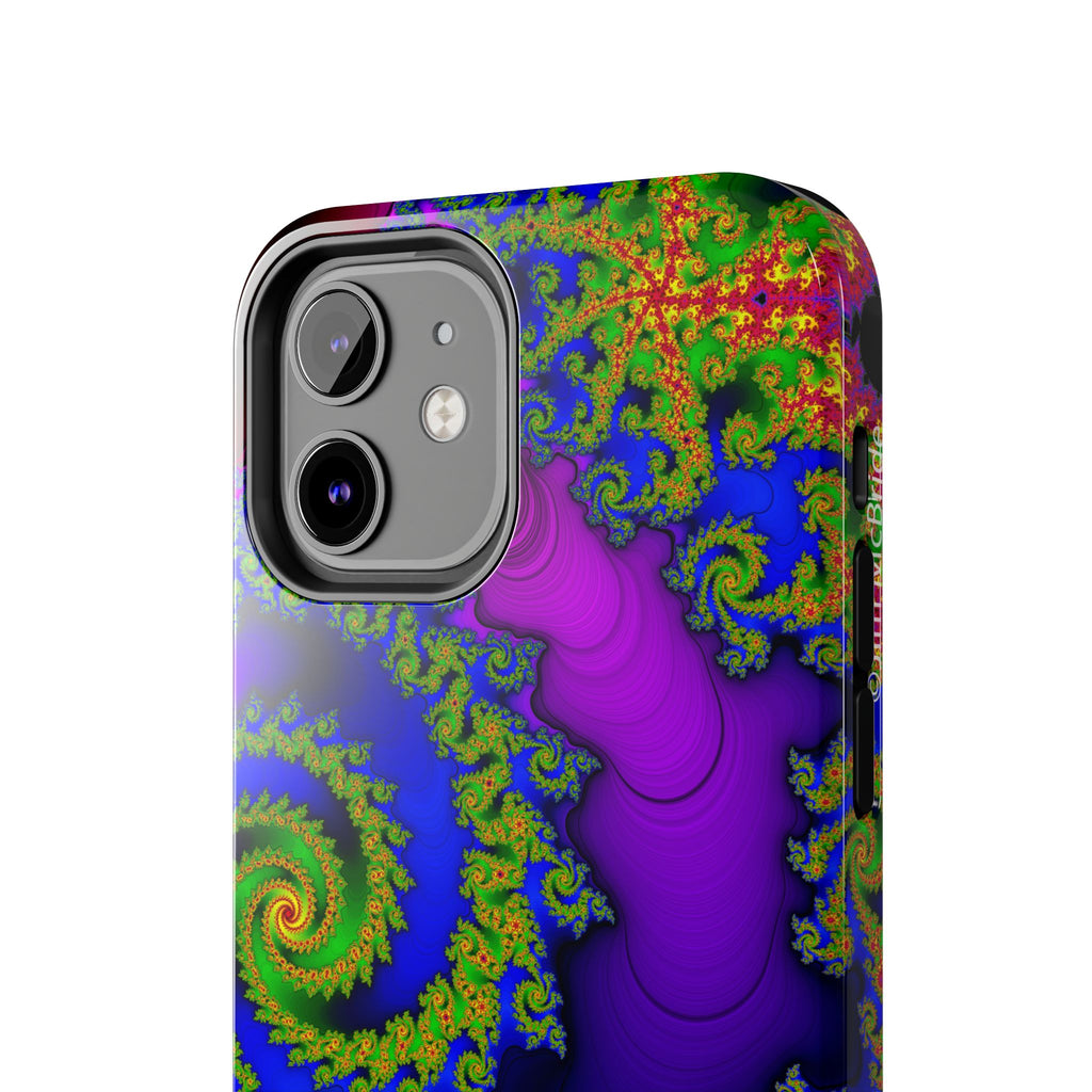 Psychedelic Fractal Tough Phone Case: Colorful Trippy Art
