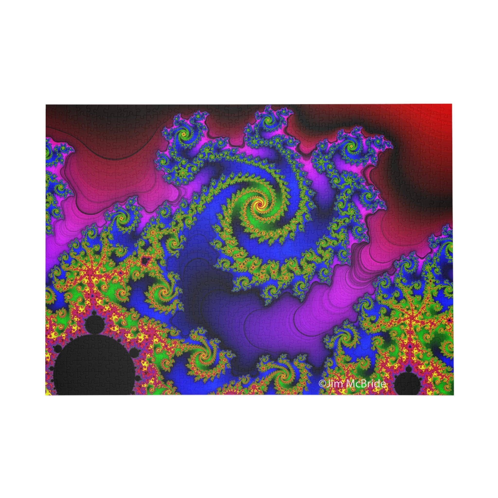 Psychedelic Fractal Jigsaw Puzzle: Vibrant Colors, Fun Challenge (1000-Piece)