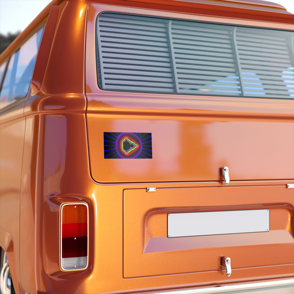 Fractal Bumper Sticker: Trippy Abstract Art, Waterproof Vinyl