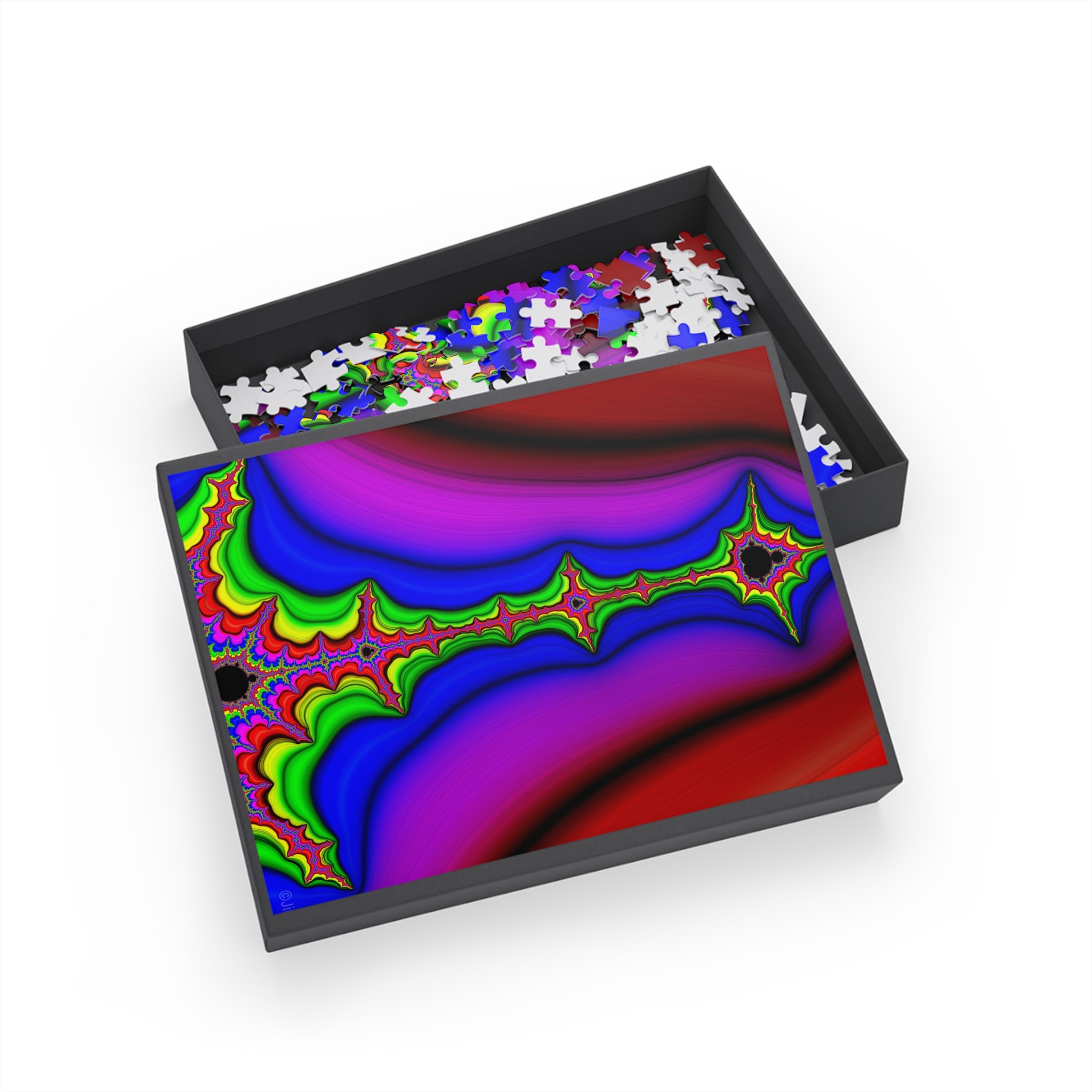 Psychedelic Fractal Jigsaw Puzzle: Vibrant Colors, Fun Challenge (1000-Piece)