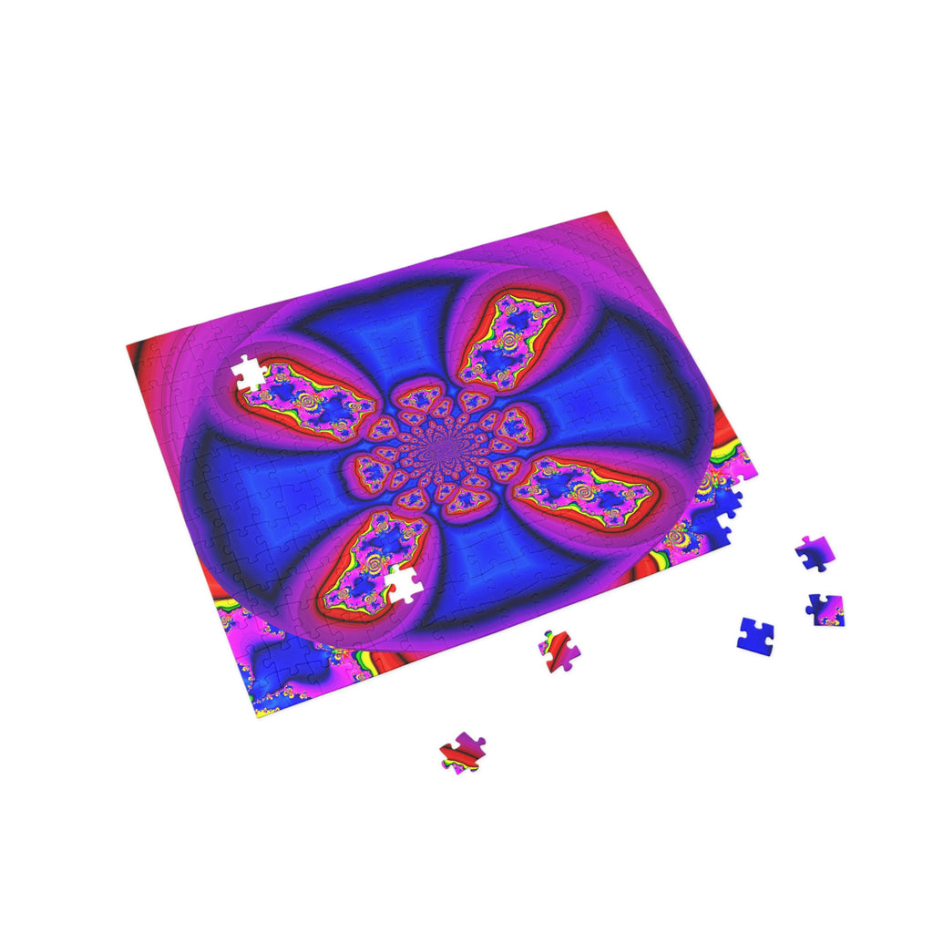 Psychedelic Fractal Jigsaw Puzzle: Vibrant Colors, Fun Challenge (1000-Piece)