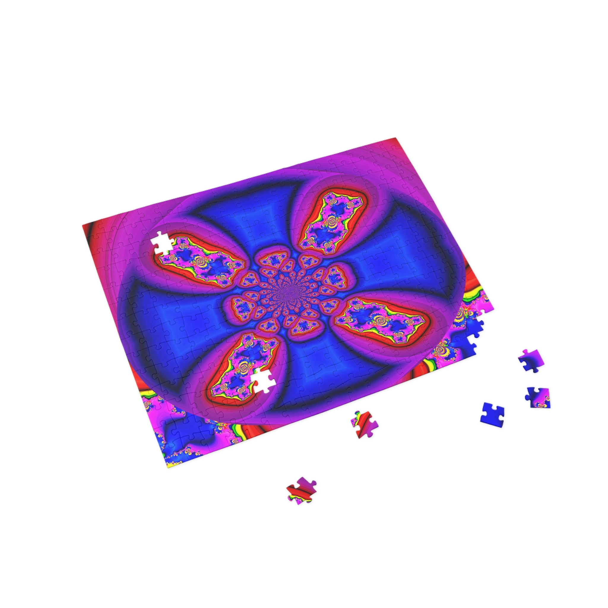 Psychedelic Fractal Jigsaw Puzzle: Vibrant Colors, Fun Challenge (1000-Piece)
