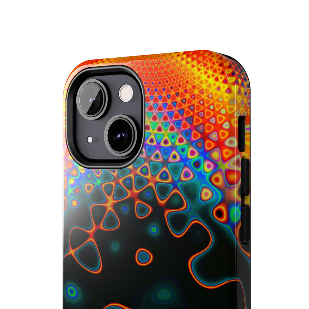 Psychedelic Fractal Tough Phone Case: Colorful Trippy Art