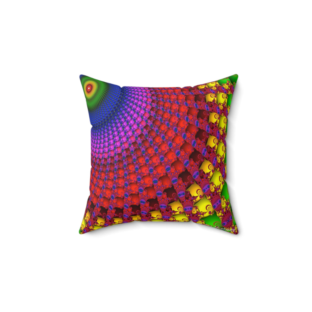 Fractal Art Pillow: Psychedelic Boho Decor