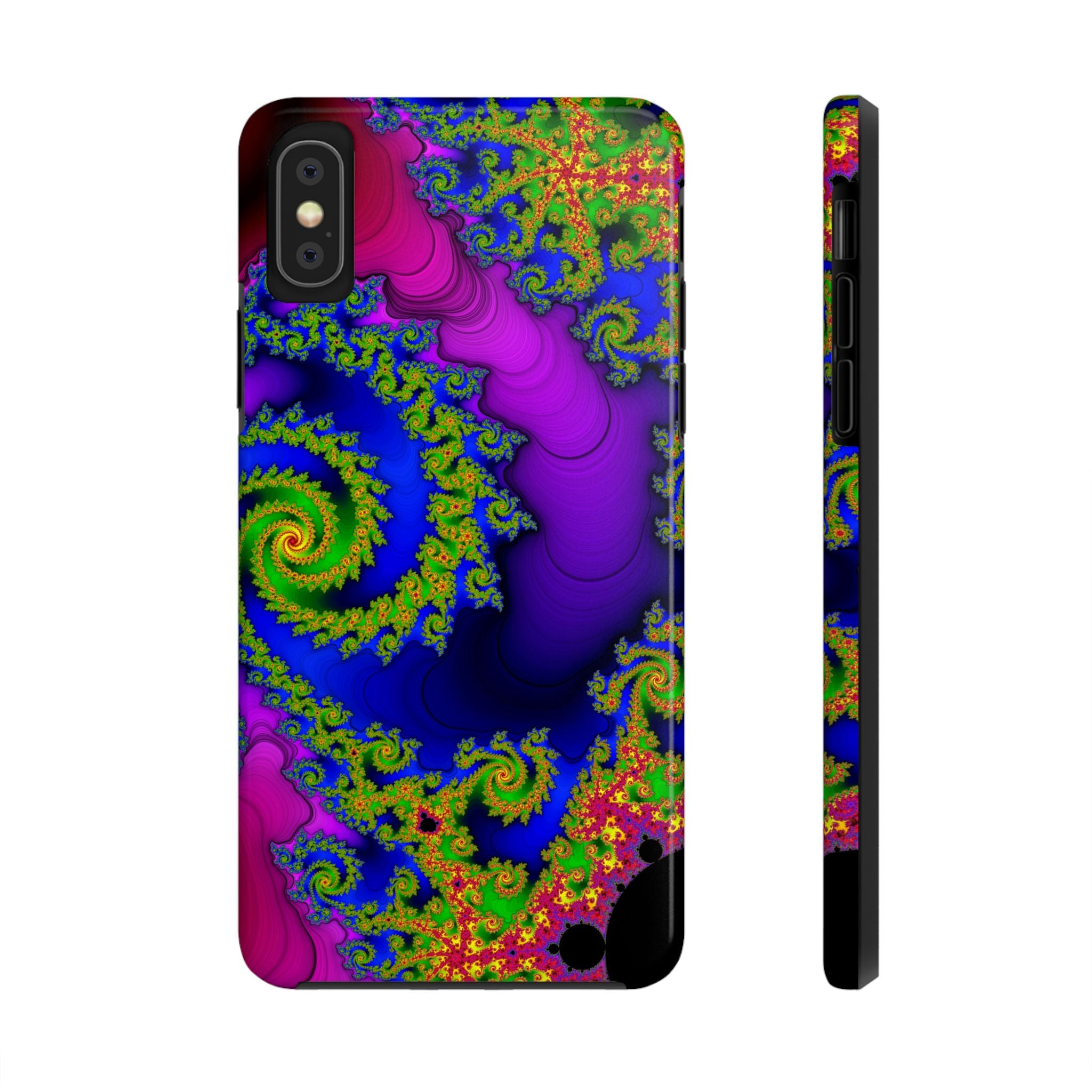 Psychedelic Fractal Tough Phone Case: Colorful Trippy Art