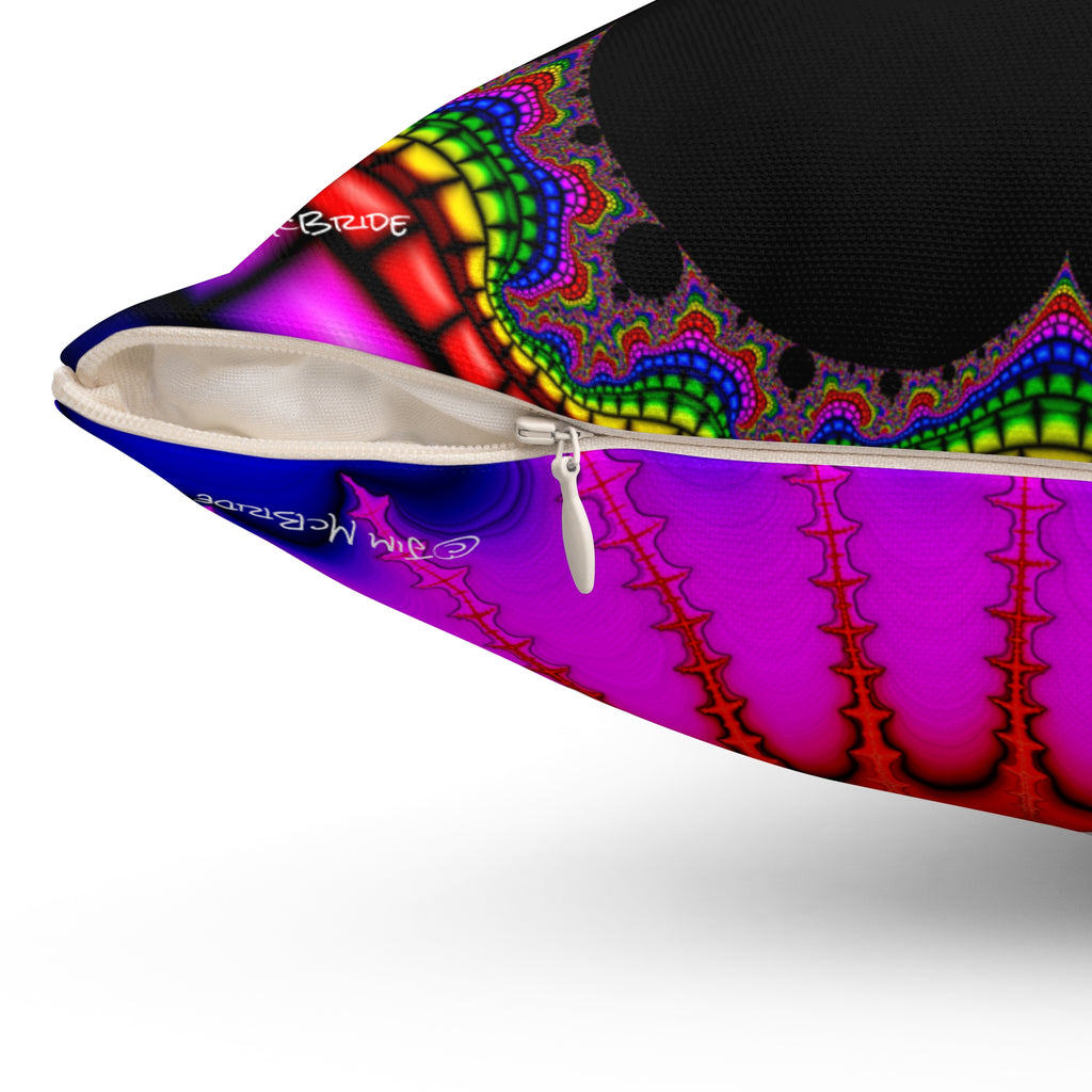 Fractal Art Pillow: Psychedelic Boho Decor