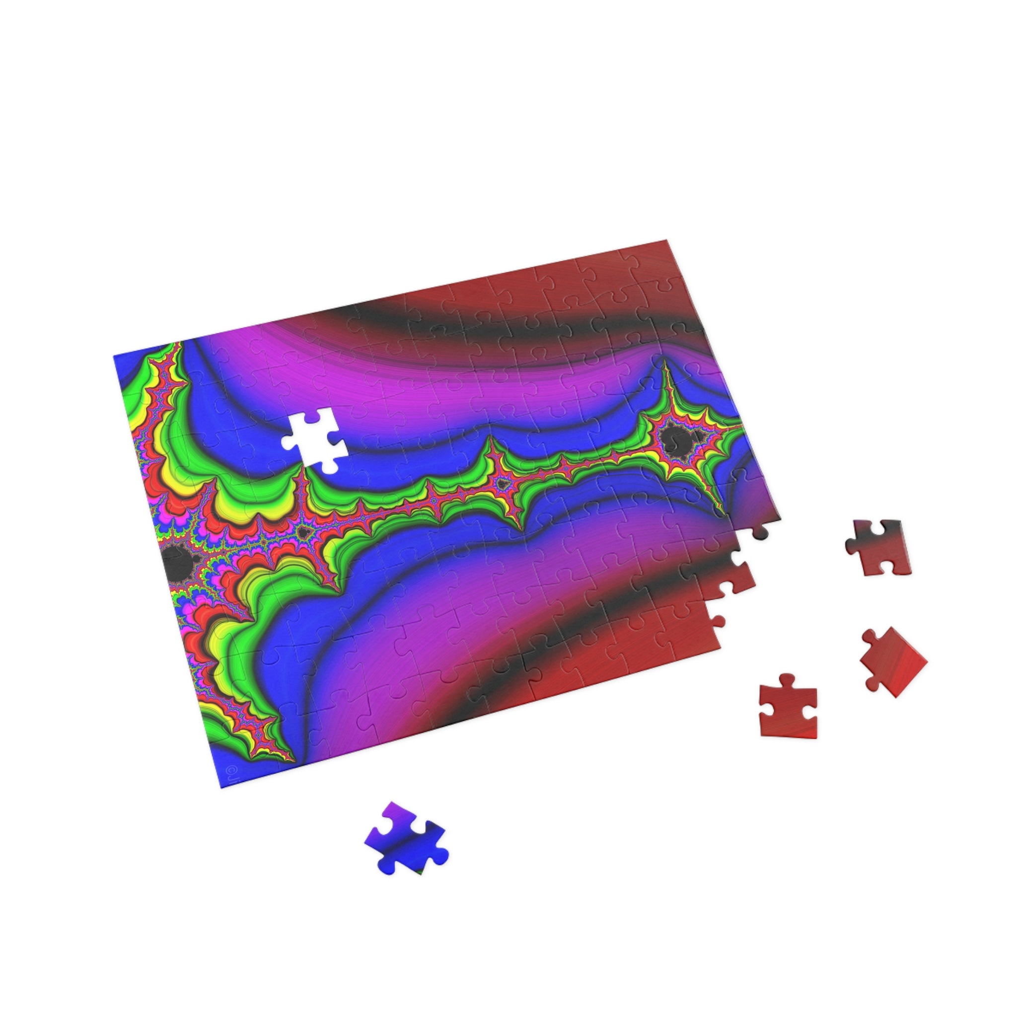 Psychedelic Fractal Jigsaw Puzzle: Vibrant Colors, Fun Challenge (1000-Piece)