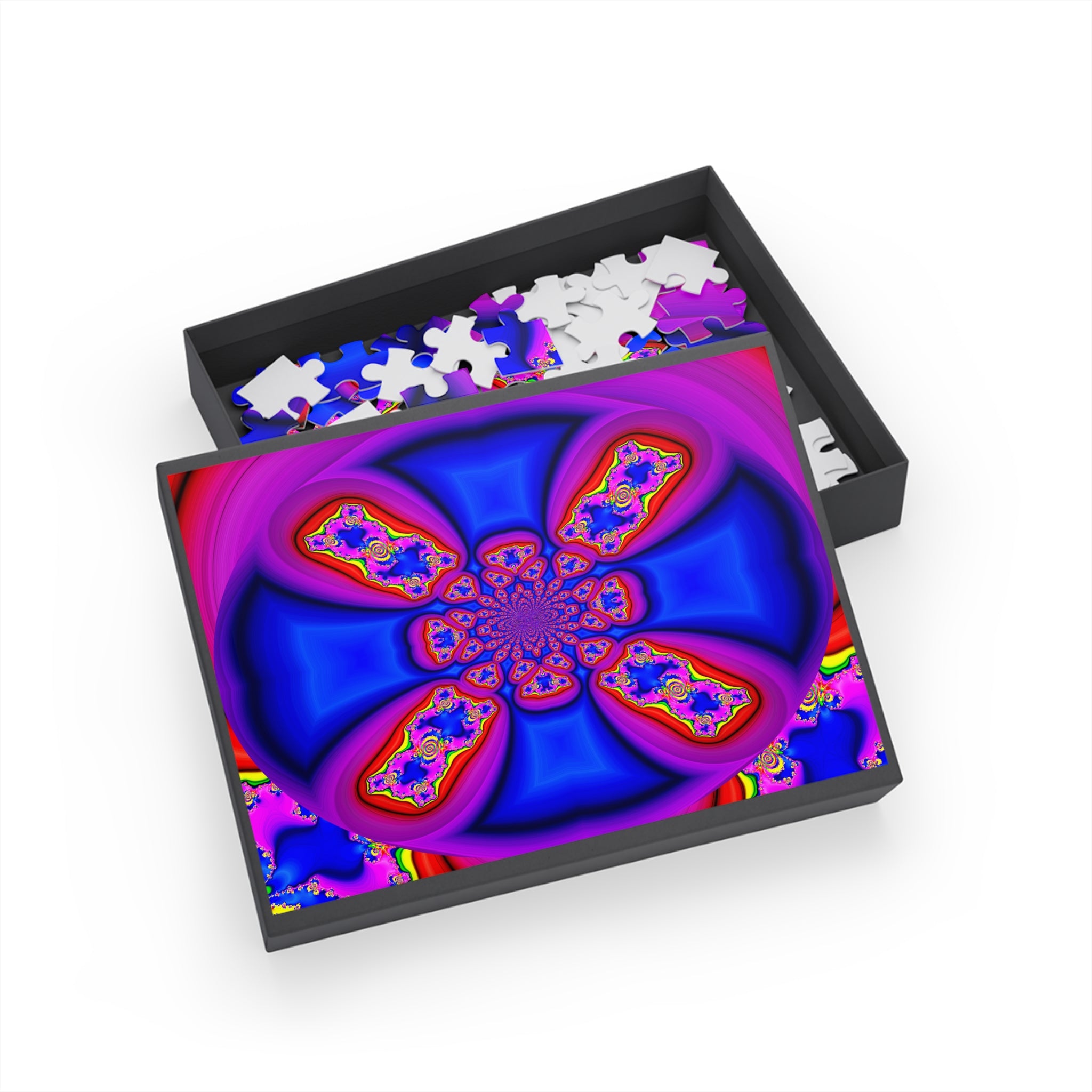 Psychedelic Fractal Jigsaw Puzzle: Vibrant Colors, Fun Challenge (1000-Piece)