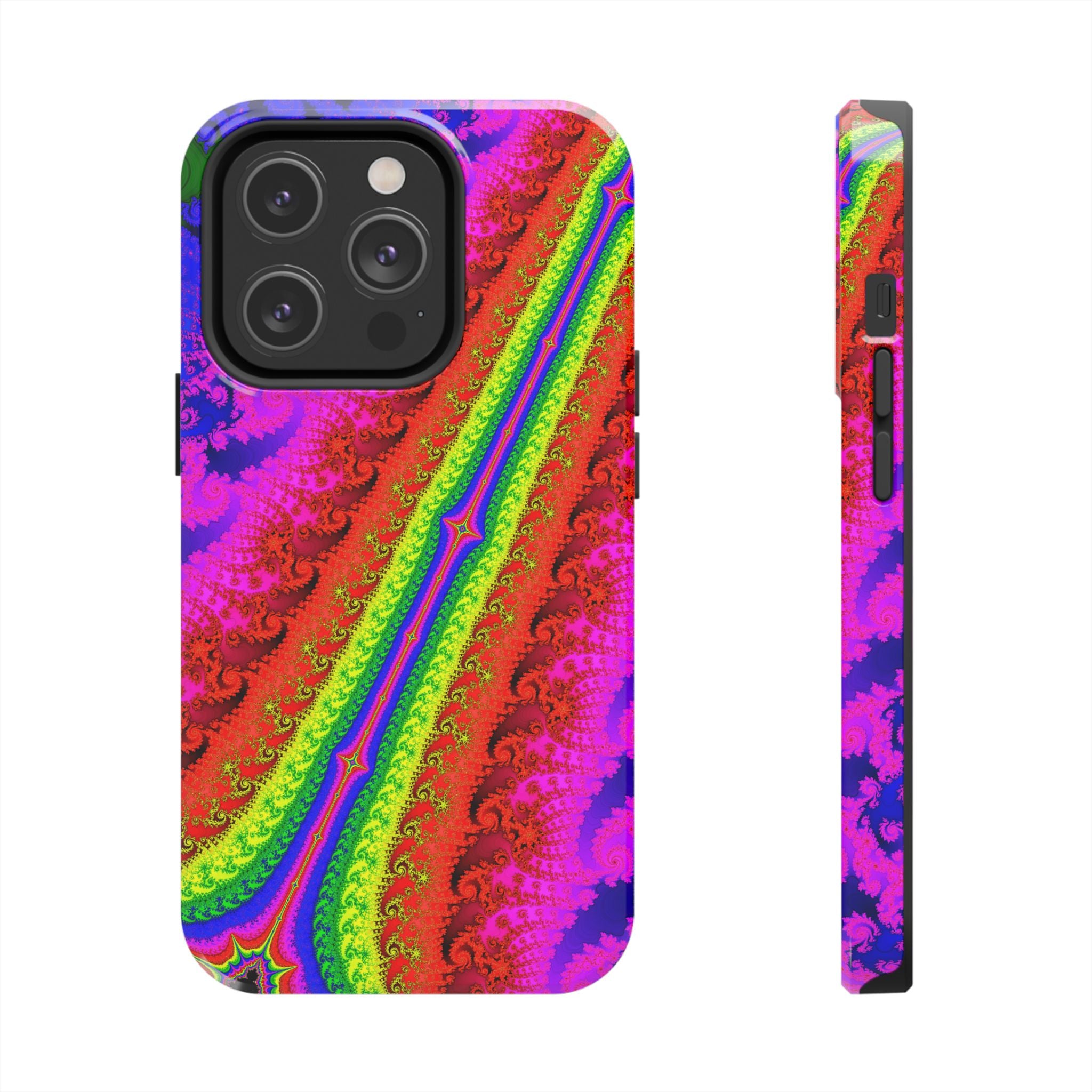 Psychedelic Fractal Tough Phone Case: Colorful Trippy Art