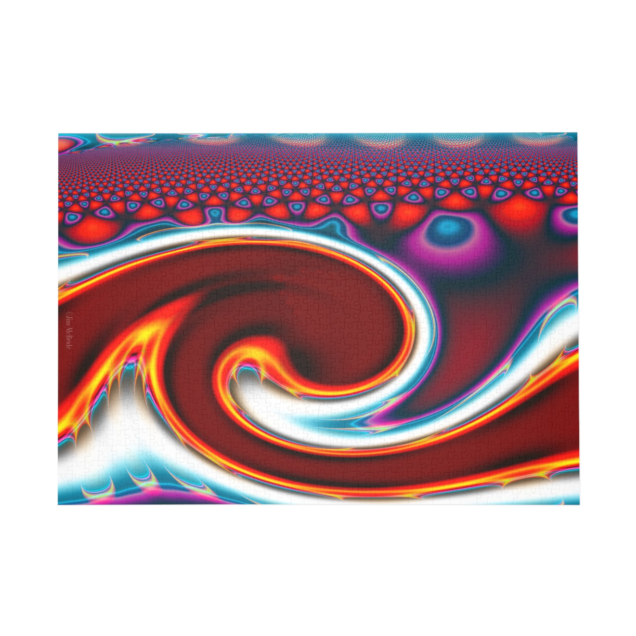 Psychedelic Fractal Jigsaw Puzzle: Vibrant Colors, Fun Challenge (1000-Piece)