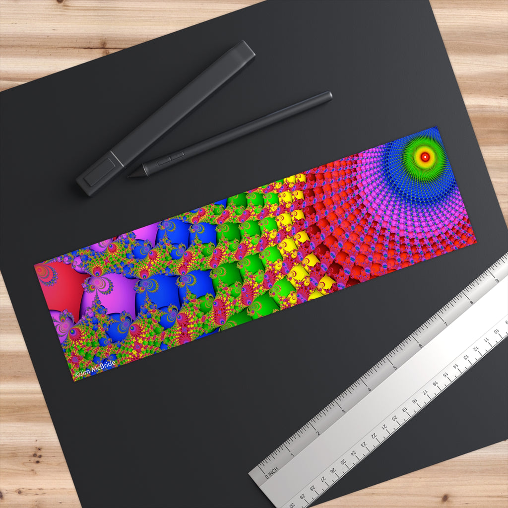 Trippy Fractal Bumper Sticker: Psychedelic Fibonacci Spiral Art