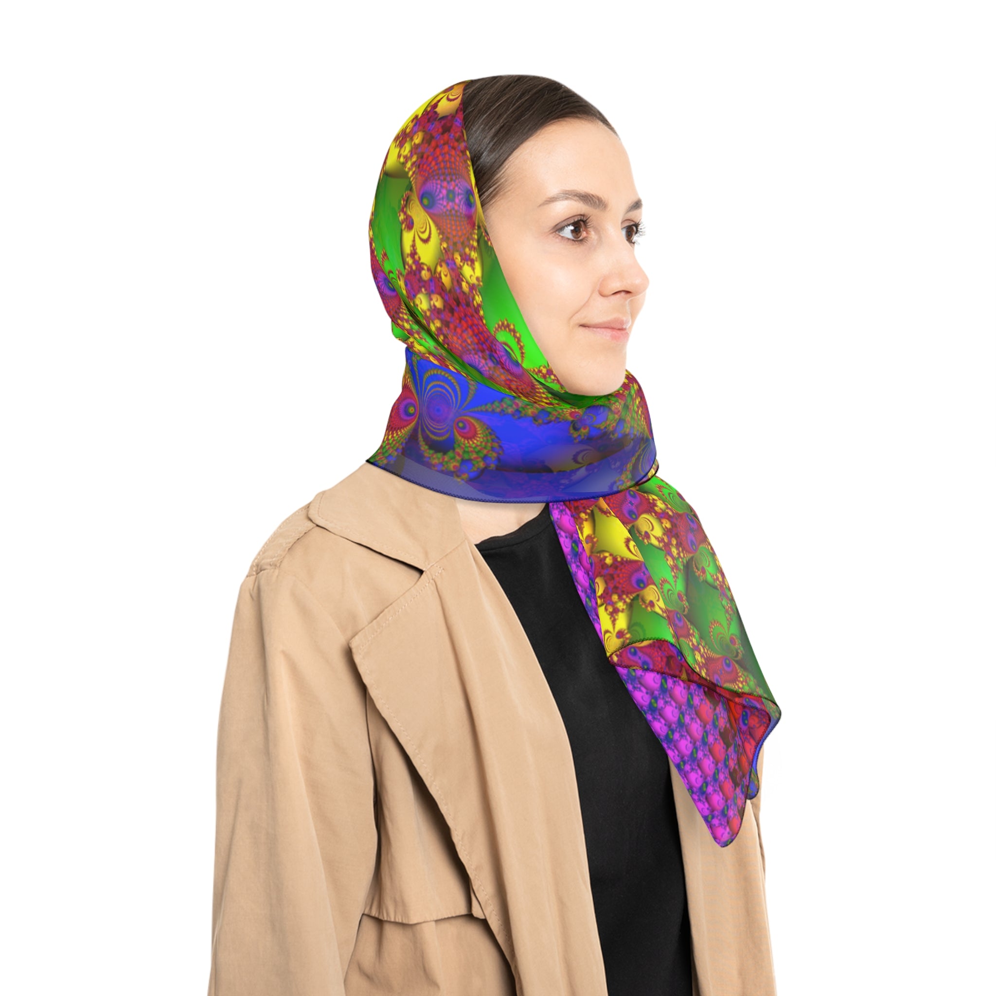 Trippy Mandelbrot Fractal Scarf: Colorful Abstract Art